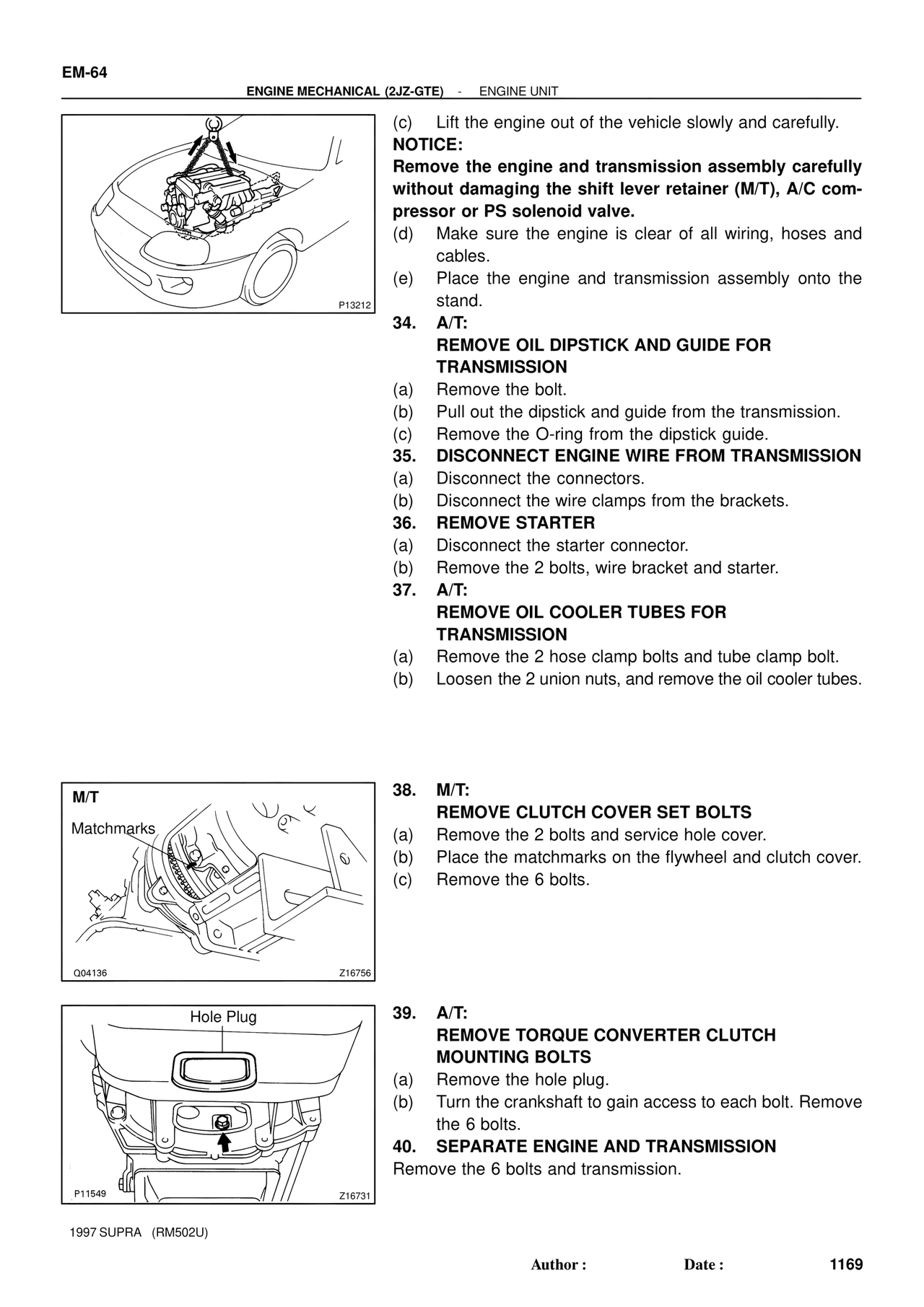Engine Mechanical 1997 Supplement — MK4 Supra Engine Mechanical 1997 Supplement, page 36