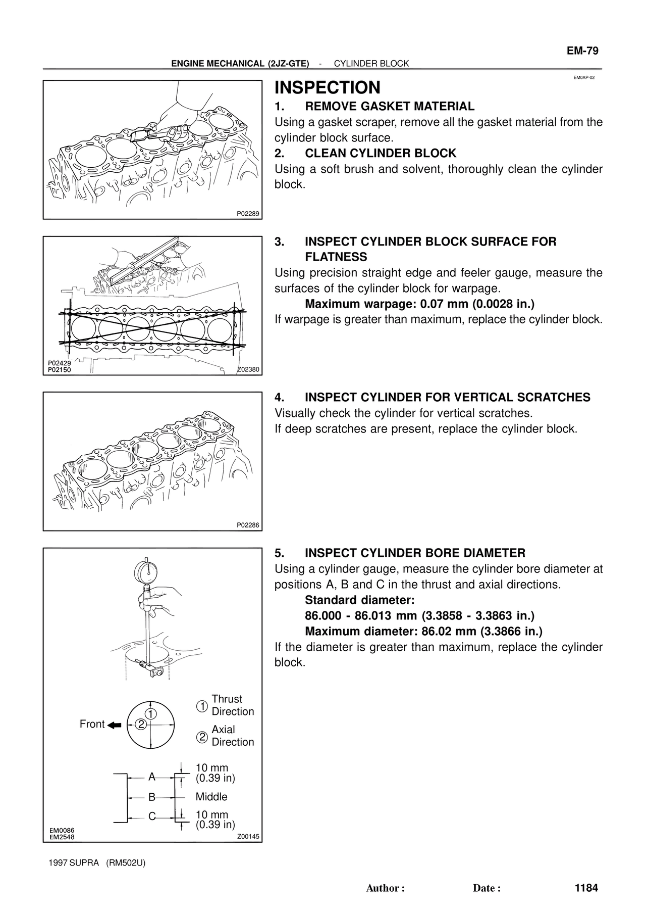 Inspection — MK4 Supra Engine Mechanical 1997 Supplement, page 51