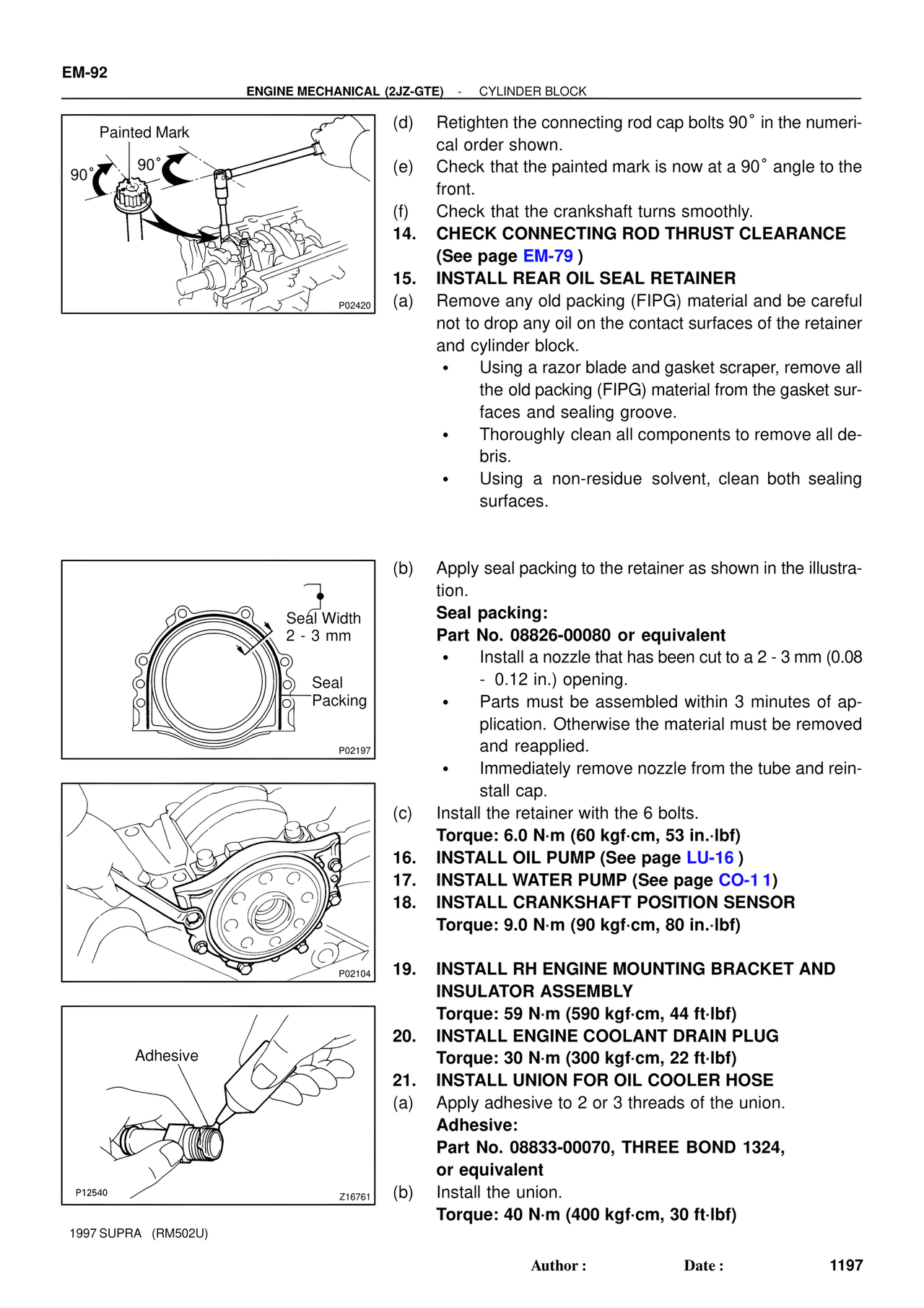 Engine Mechanical 1997 Supplement — MK4 Supra Engine Mechanical 1997 Supplement, page 64