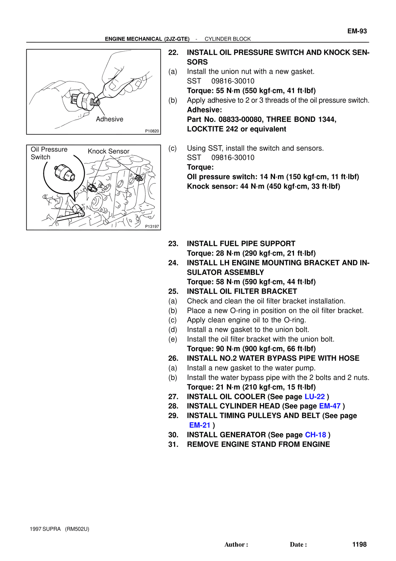 Engine Mechanical 1997 Supplement — MK4 Supra Engine Mechanical 1997 Supplement, page 65