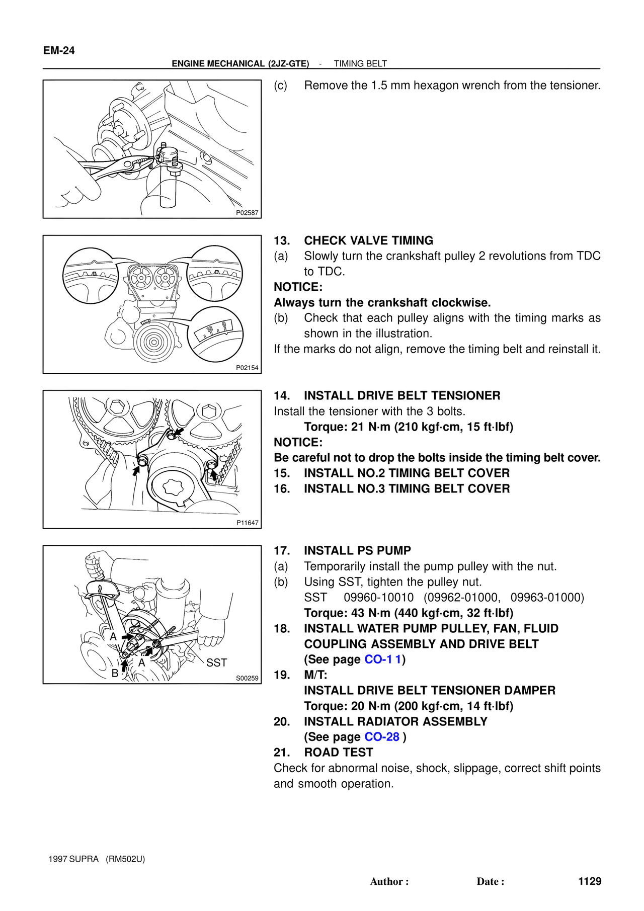 Engine Mechanical 1997 Supplement — MK4 Supra Engine Mechanical 1997 Supplement, page 87