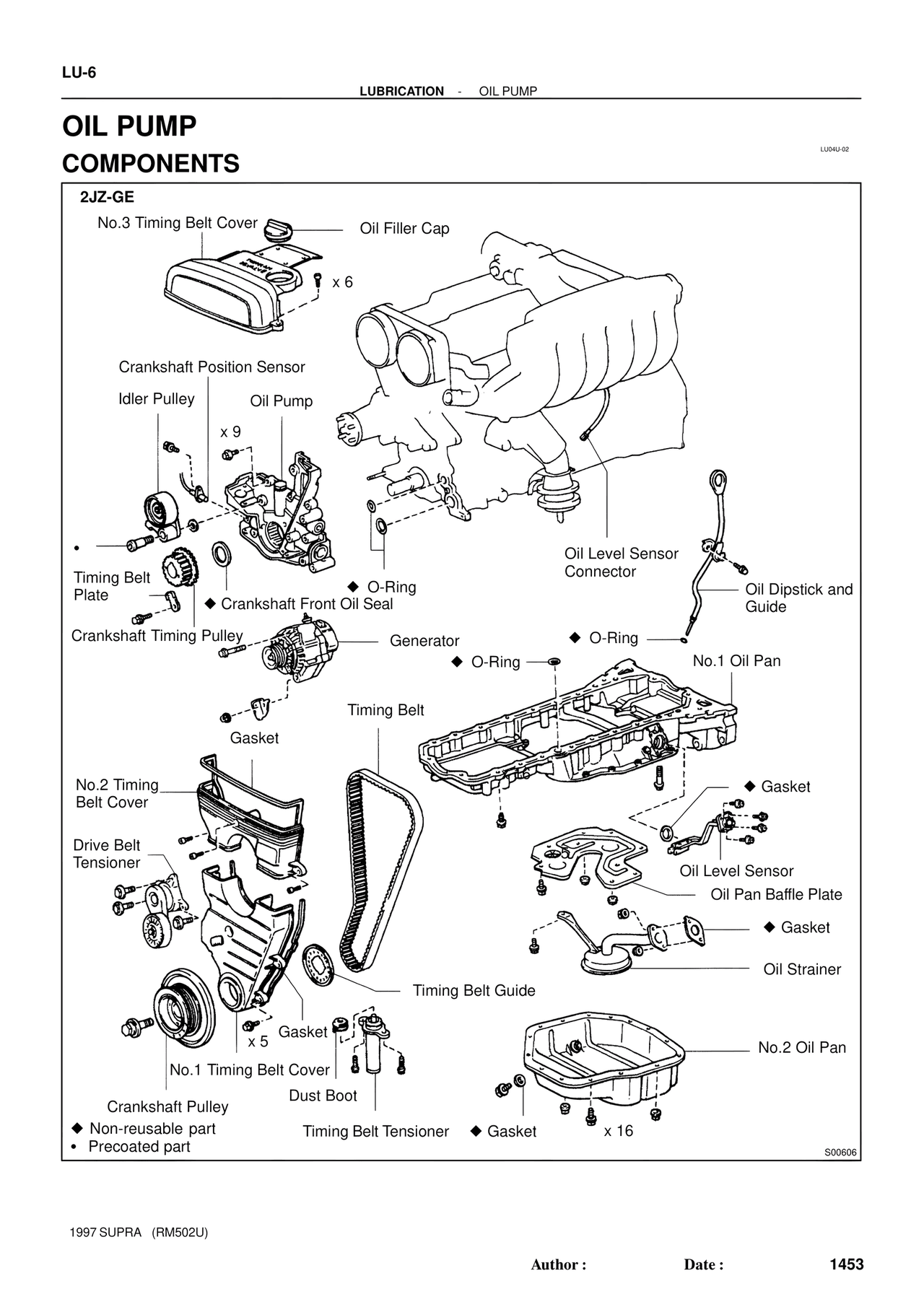 Oil Pump Components — MK4 Supra Engine Mechanical 1997 Supplement, page 93