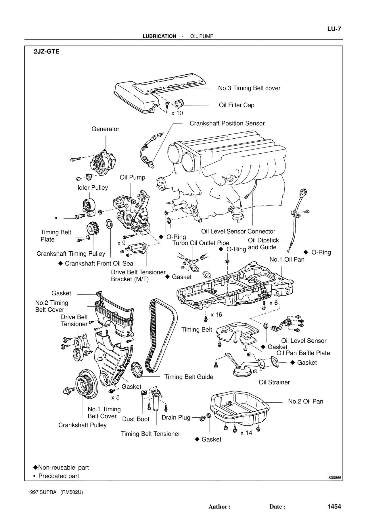2JZ-GTE — MK4 Supra Engine Mechanical 1997 Supplement, page 94