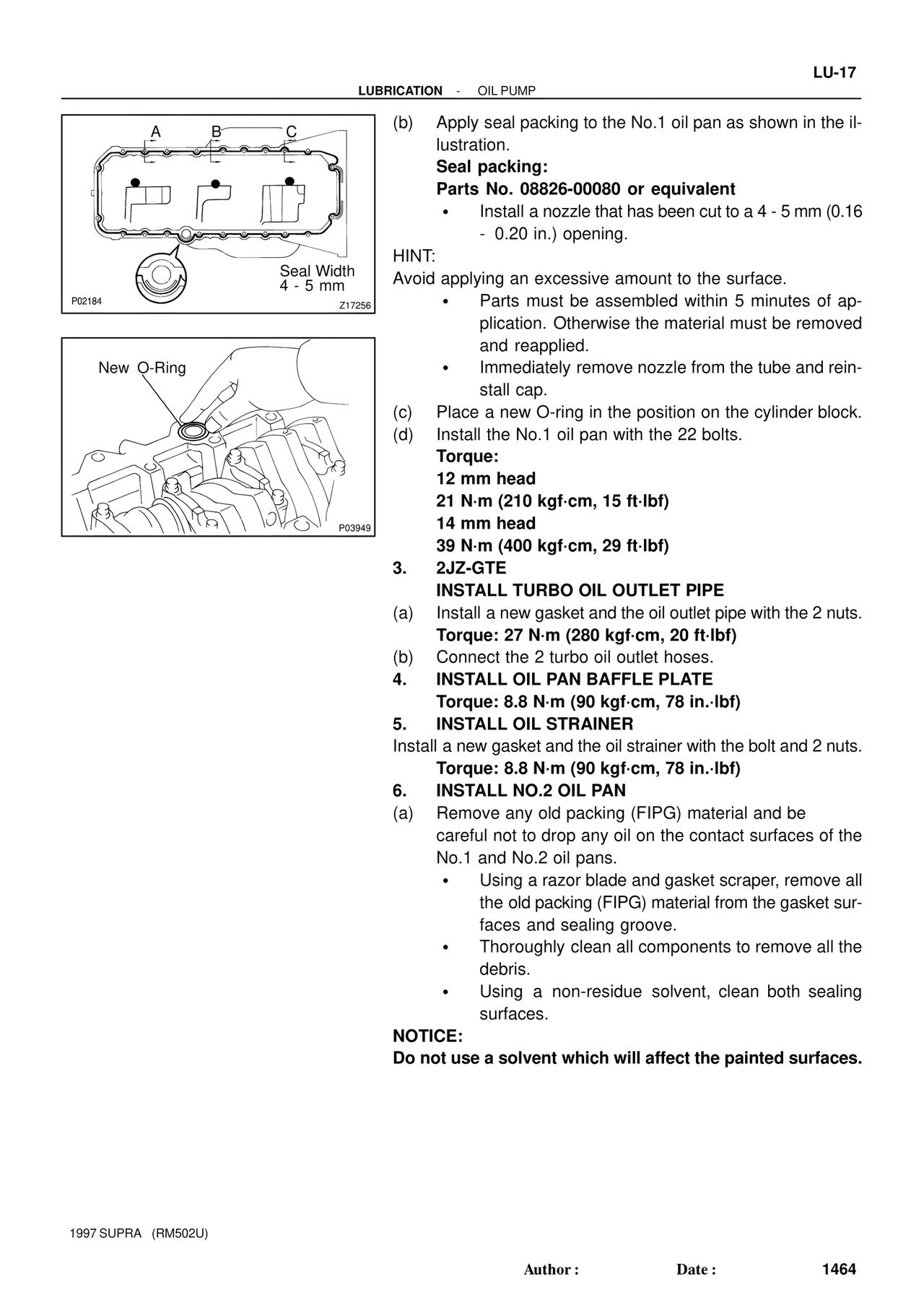 Engine Mechanical 1997 Supplement — MK4 Supra Engine Mechanical 1997 Supplement, page 103