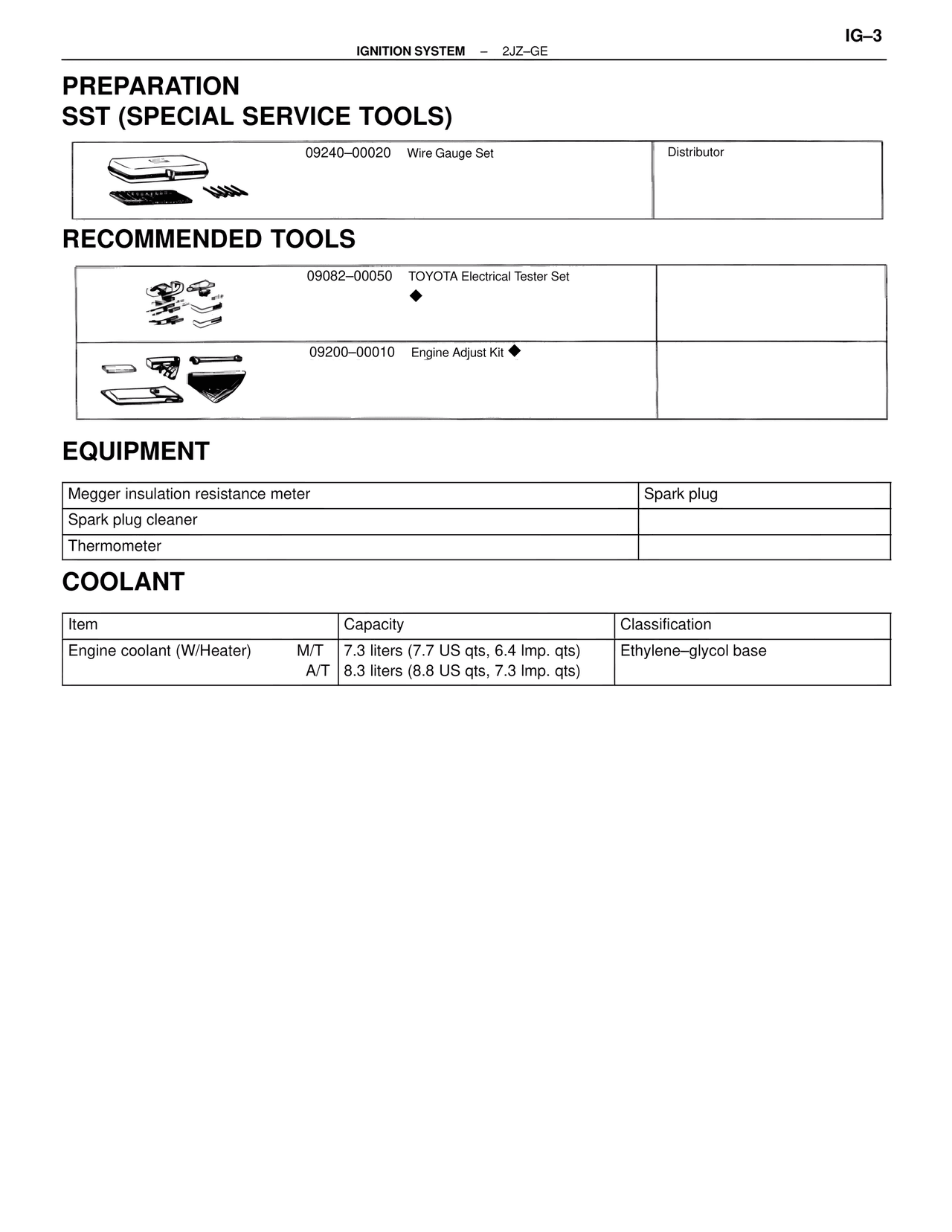 Preparation SST (Special Service Tools) — MK4 Supra Ignition System 2JZ-GE, page 3