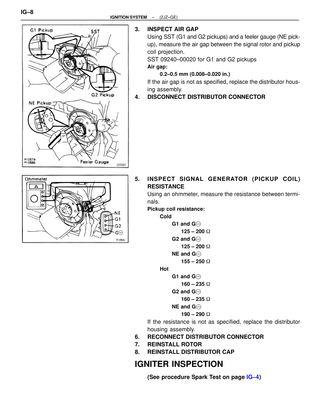 Igniter Inspection — MK4 Supra Ignition System 2JZ-GE, page 8