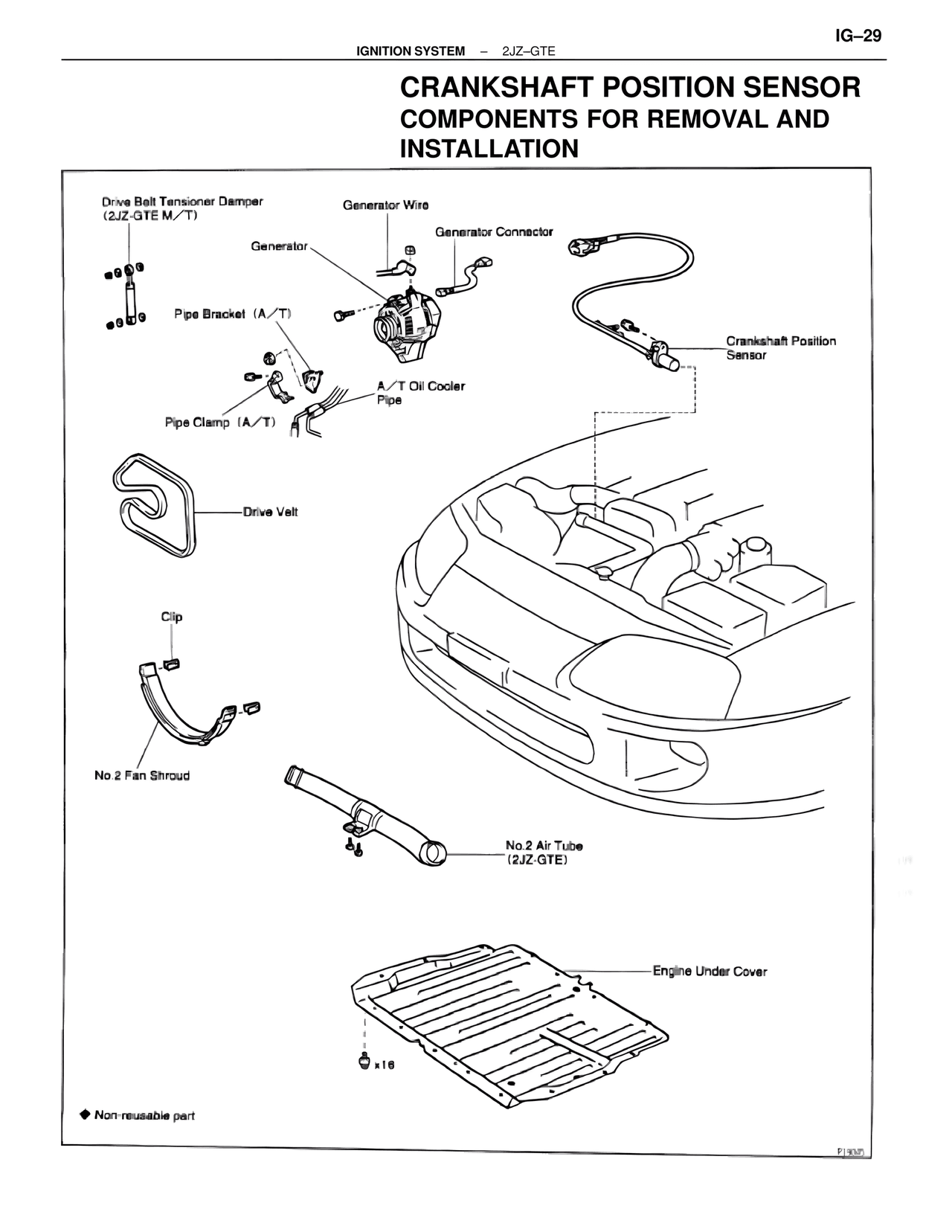 Crankshaft Position Sensor Components for Removal and Installation — MK4 Supra Ignition System 2JZ-GTE, page 11