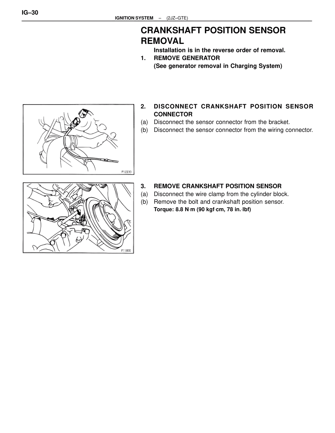 Crankshaft Position Sensor Removal — MK4 Supra Ignition System 2JZ-GTE, page 12