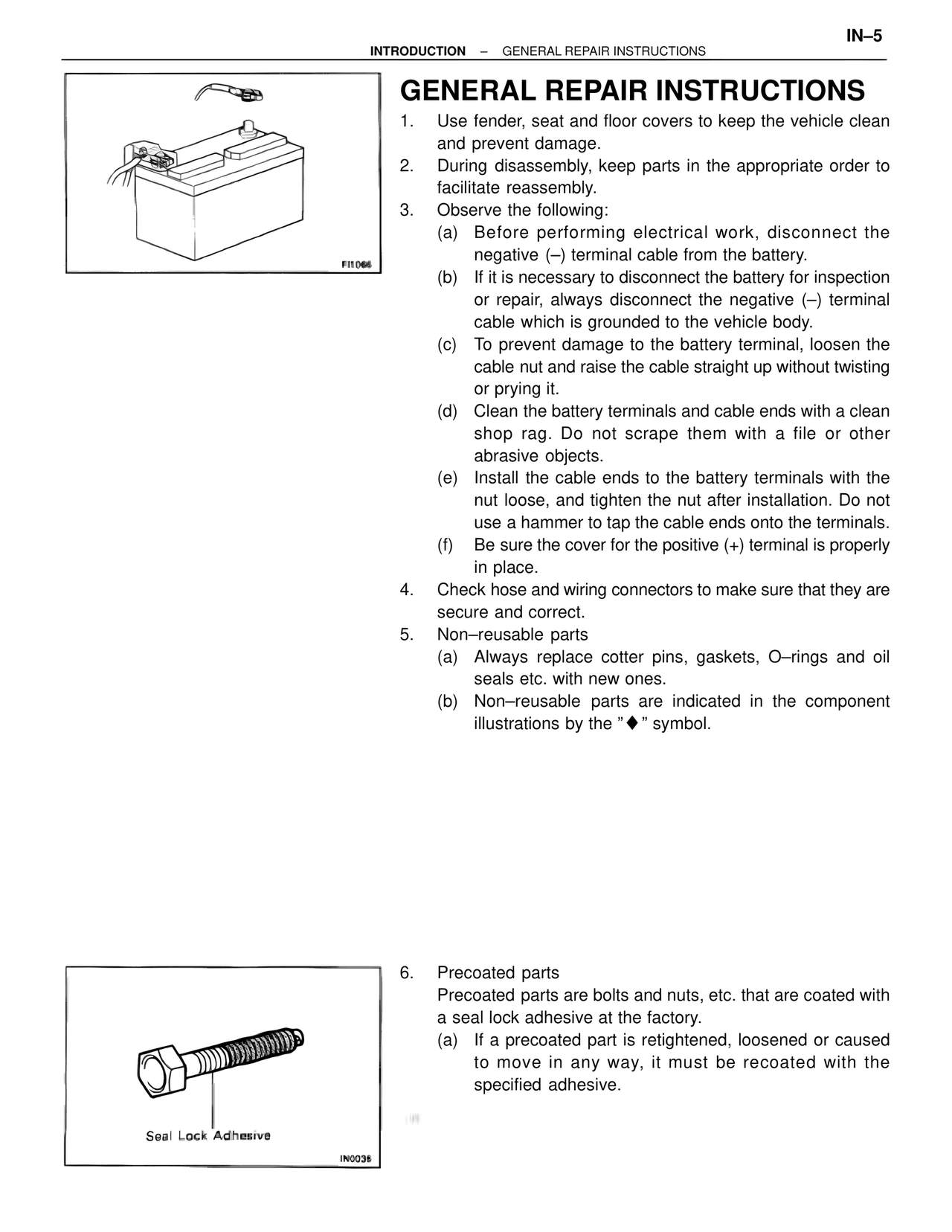 General Repair Instructions — MK4 Supra Introduction, page 6