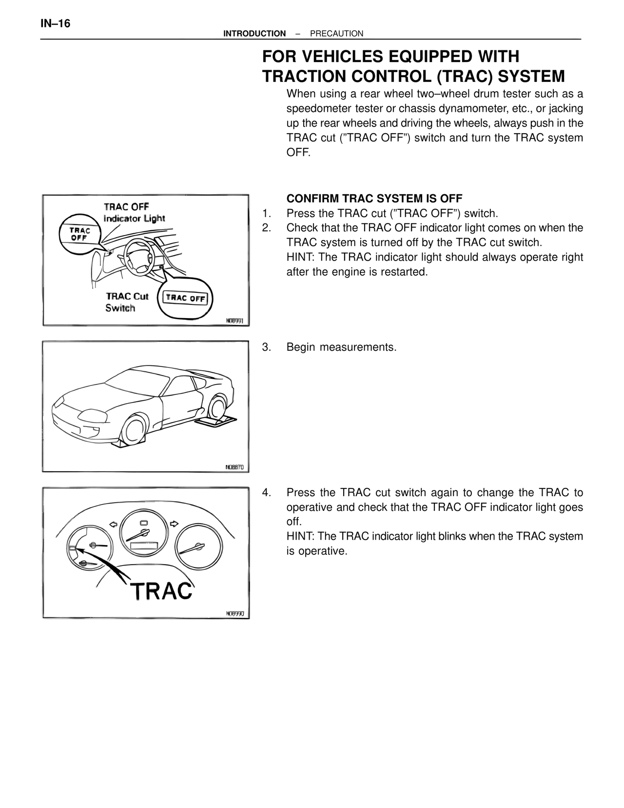For Vehicles Equipped with Traction Control (TRAC) System — MK4 Supra Introduction, page 17