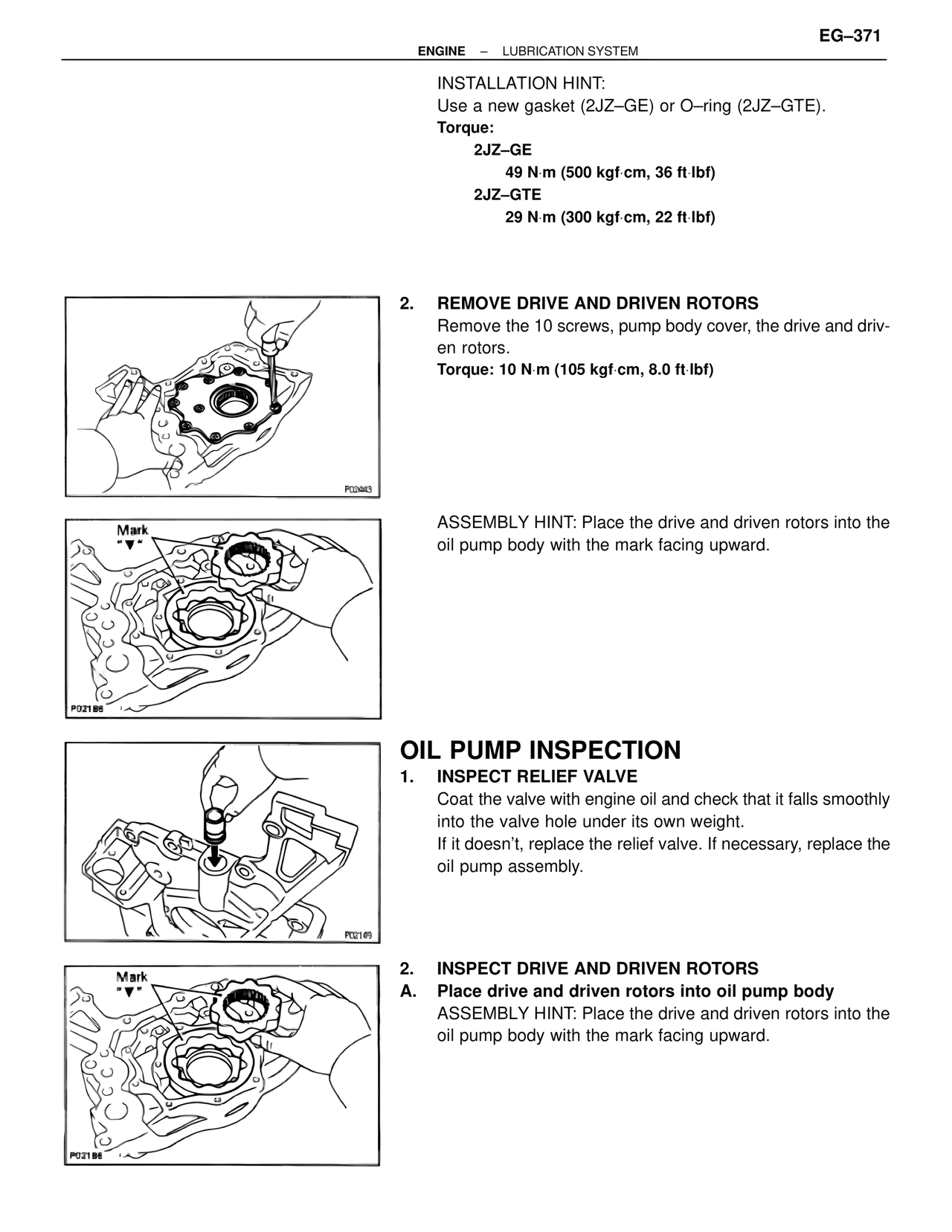 Oil Pump Inspection — MK4 Supra Lubrication System, page 13