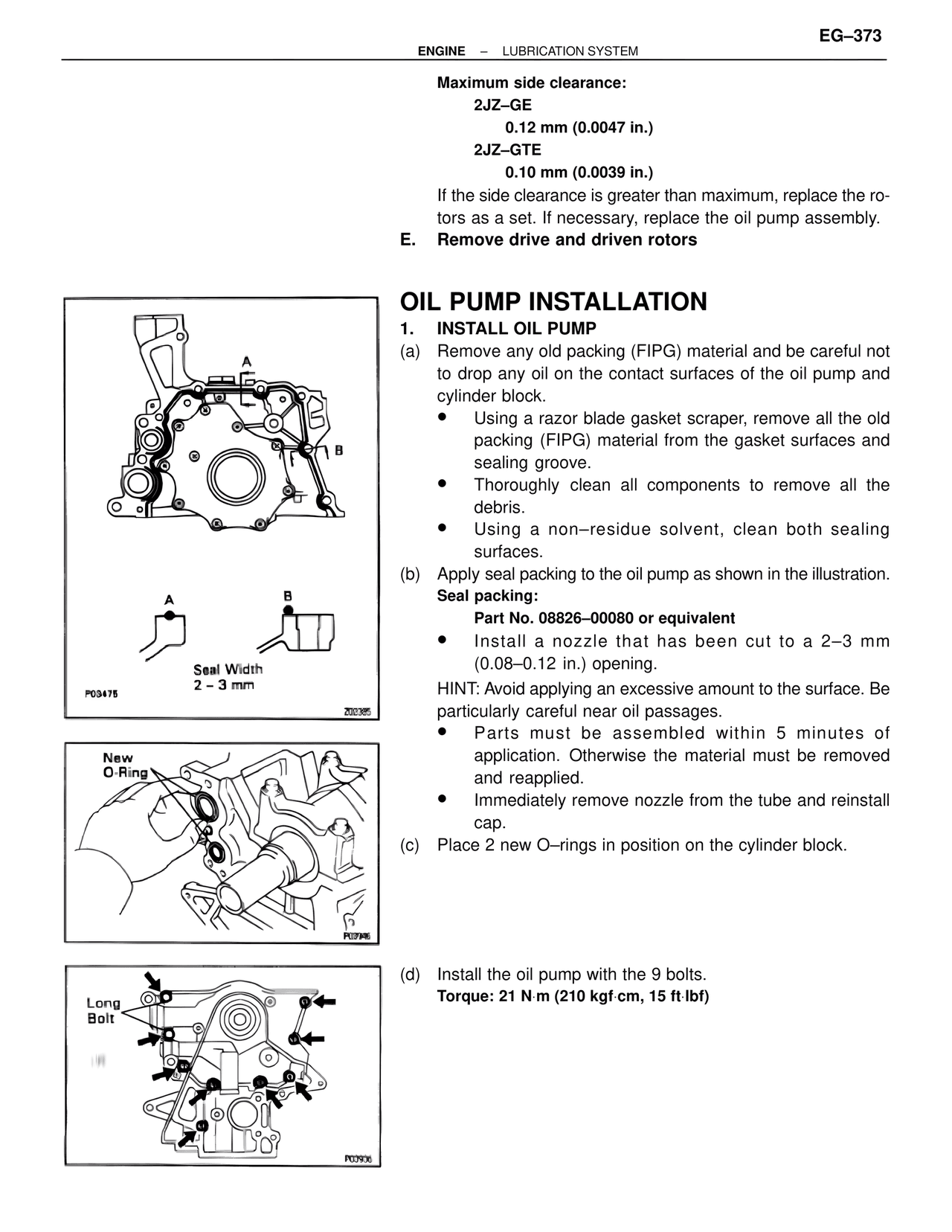 Oil Pump Installation — MK4 Supra Lubrication System, page 15