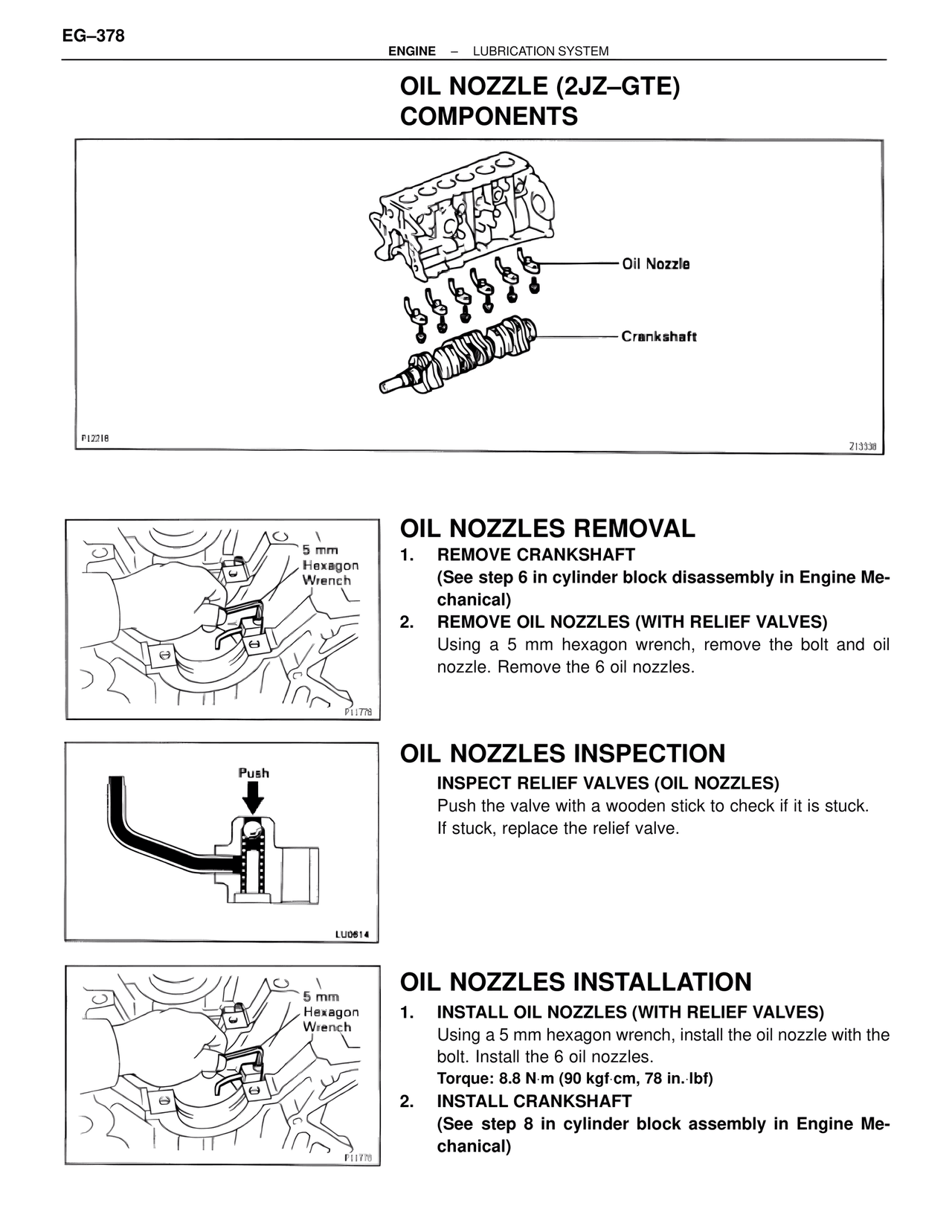 Oil Nozzle (2JZ–GTE) Components — MK4 Supra Lubrication System, page 21