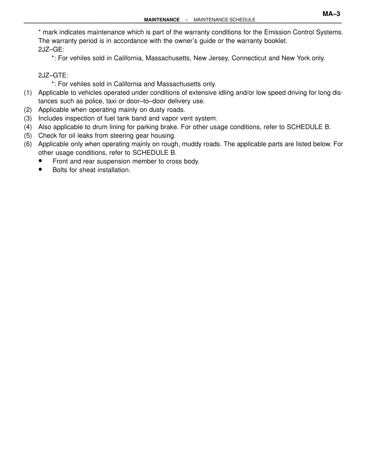 Maintenance — MK4 Supra Maintenance, page 3