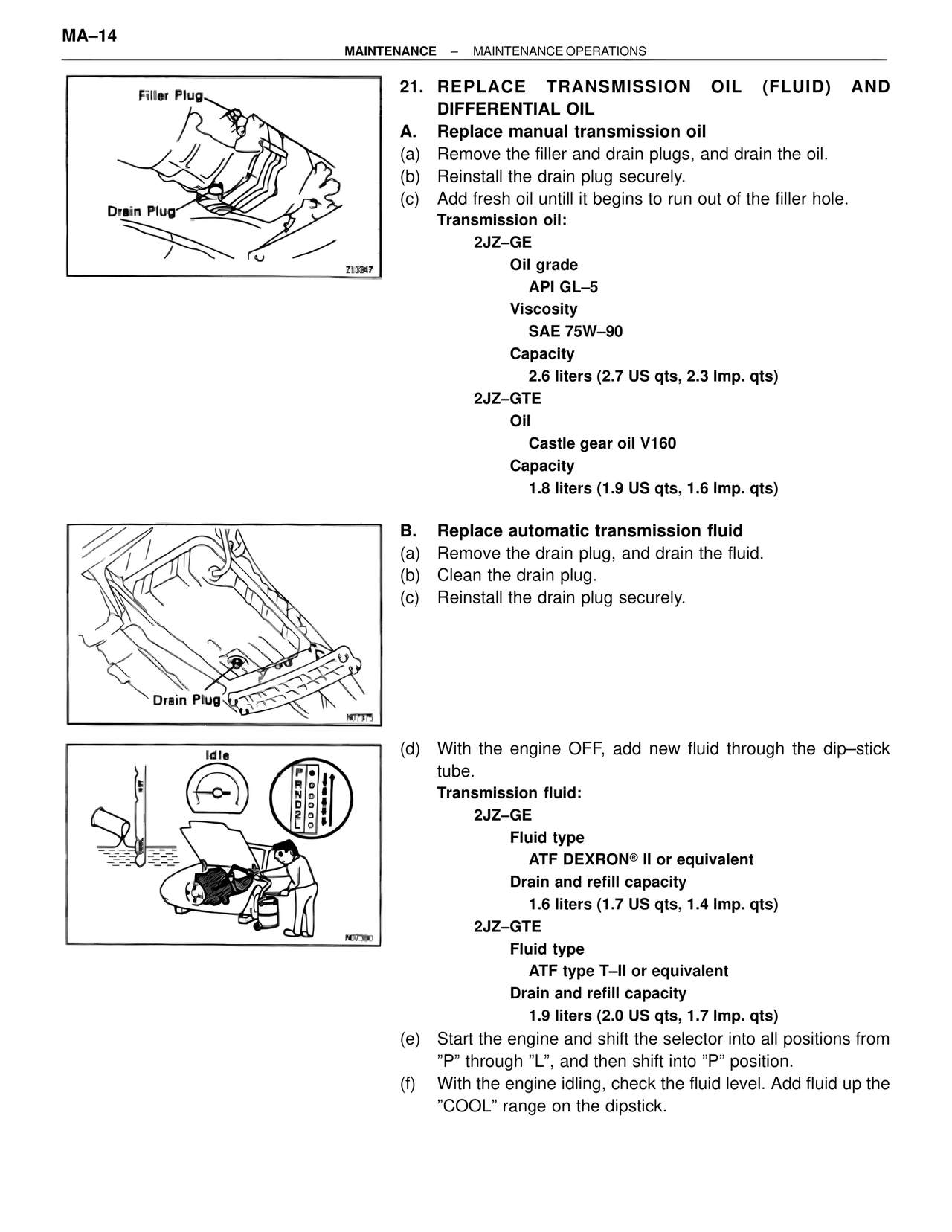 Replace Transmission Oil (Fluid) and Differential Oil — MK4 Supra Maintenance, page 14