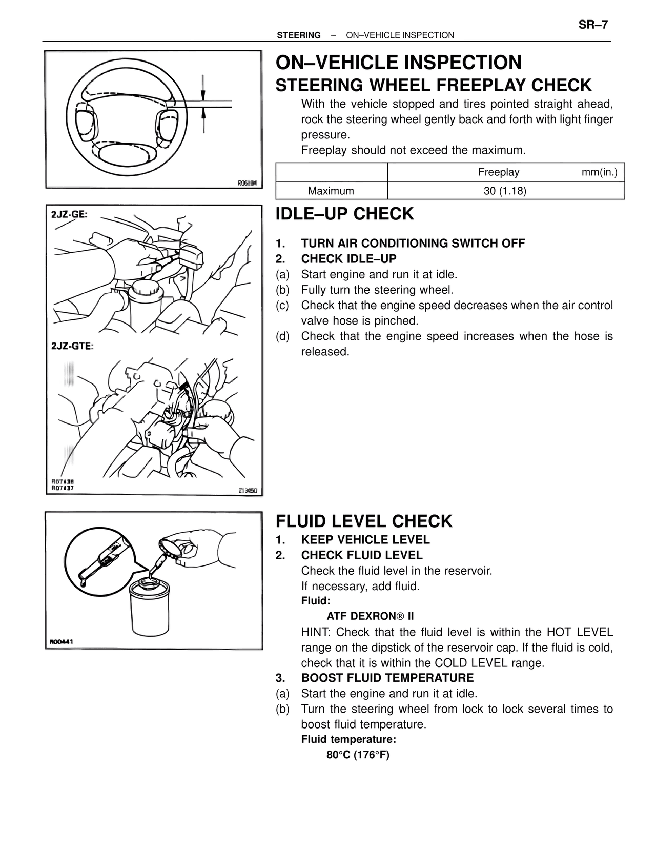On–vehicle Inspection — MK4 Supra Steering, page 7
