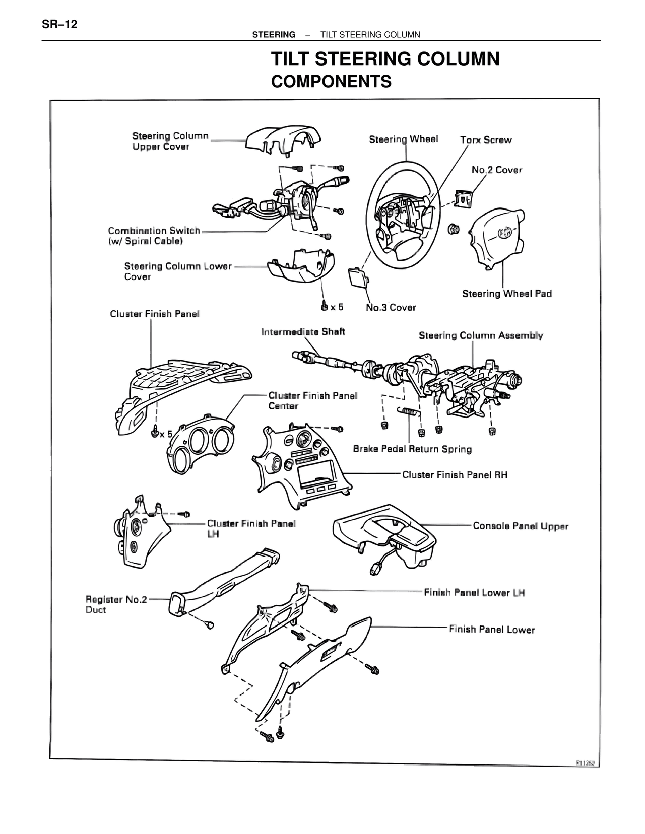 Tilt Steering Column Components — MK4 Supra Steering, page 12