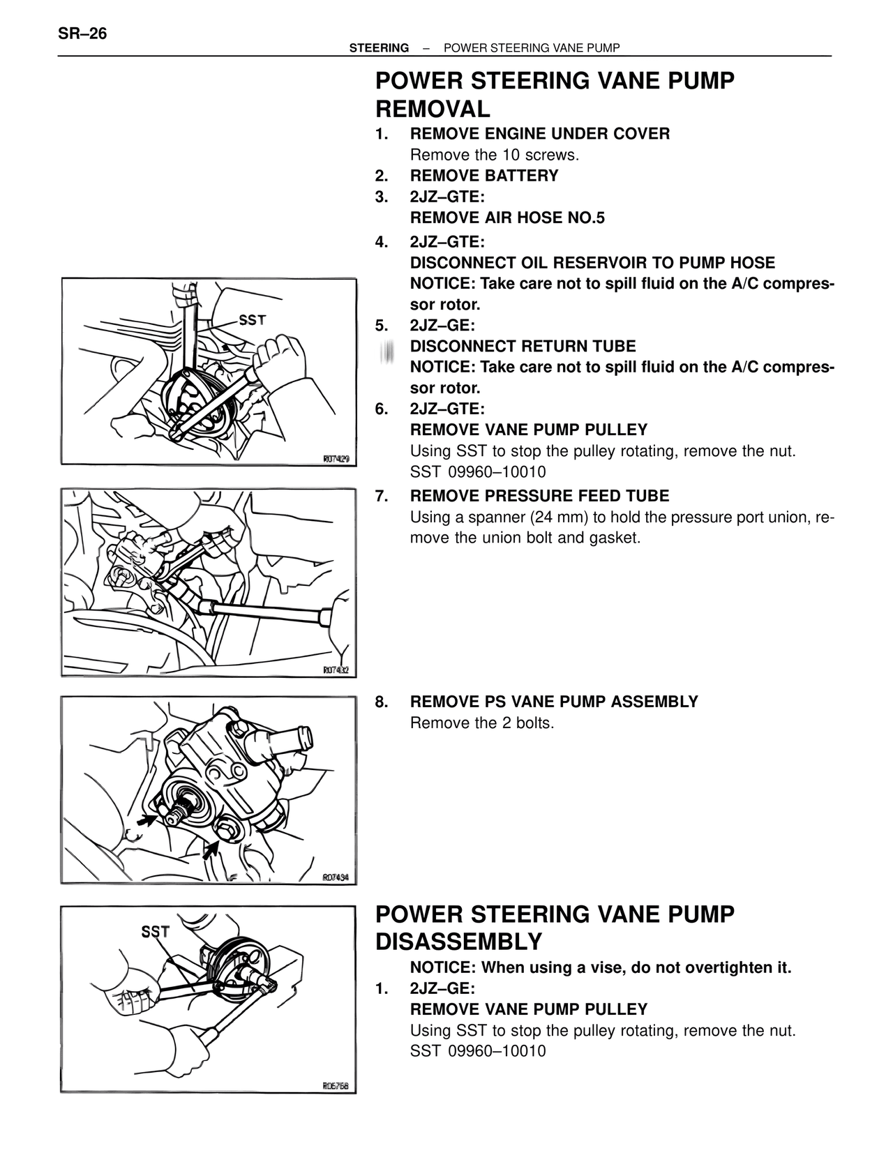 Power Steering Vane Pump Removal — MK4 Supra Steering, page 26
