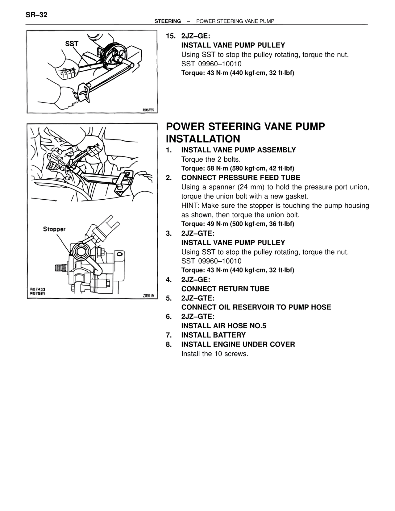 Power Steering Vane Pump Installation — MK4 Supra Steering, page 32