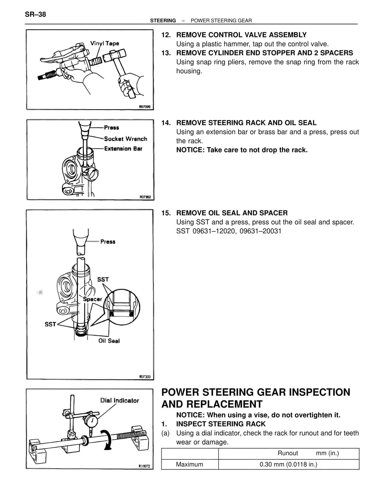 Power Steering Gear Inspection and Replacement — MK4 Supra Steering, page 38
