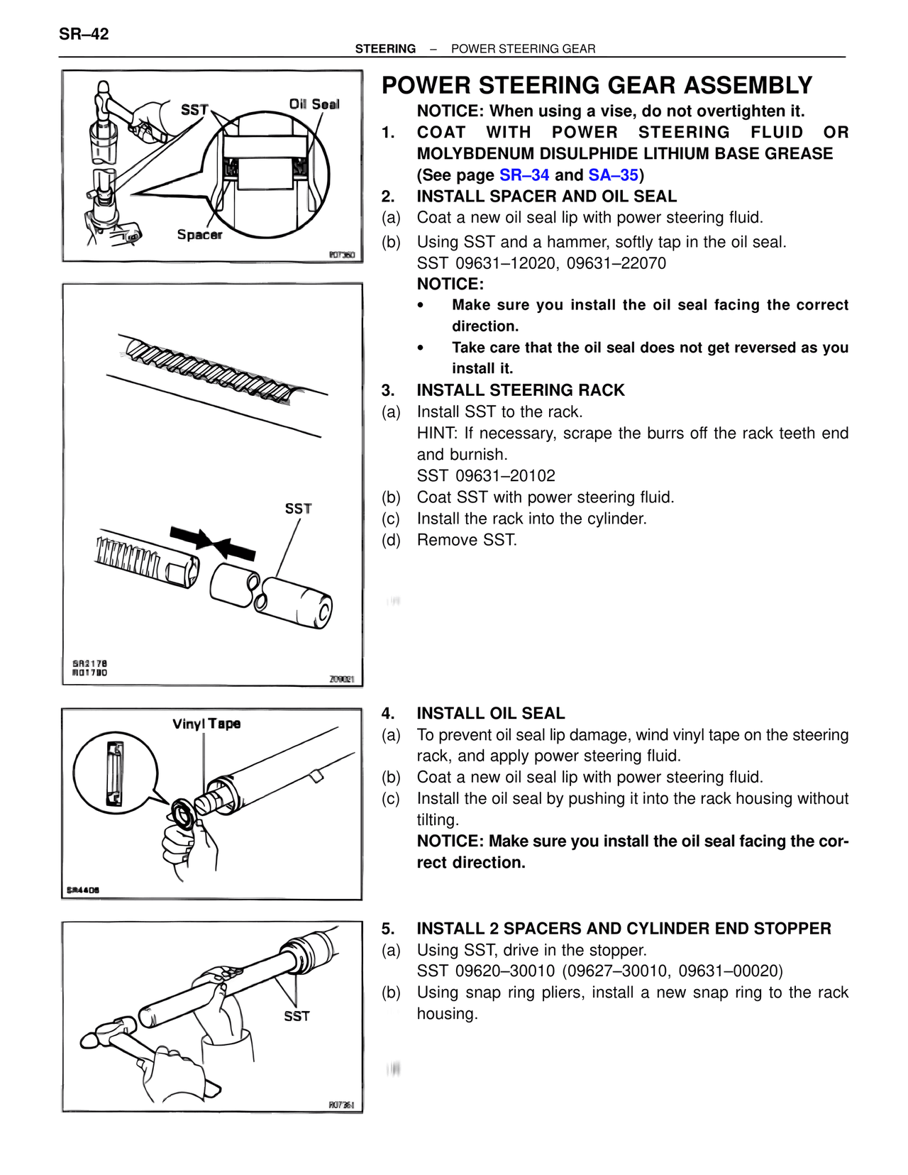 Power Steering Gear Assembly — MK4 Supra Steering, page 42