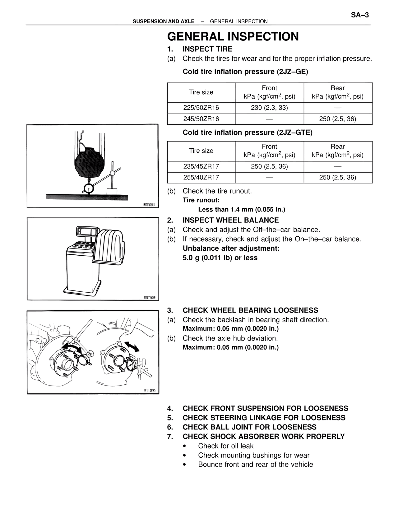 General Inspection — MK4 Supra Suspension & Axle, page 3
