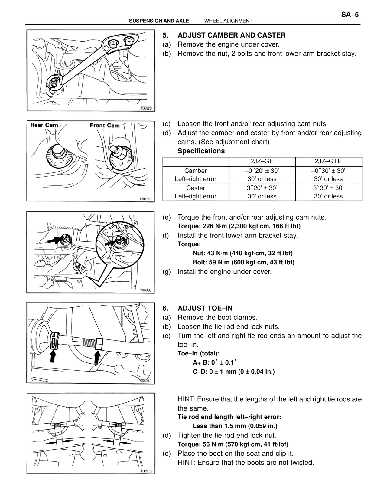 Adjust Camber and Caster — MK4 Supra Suspension & Axle, page 5