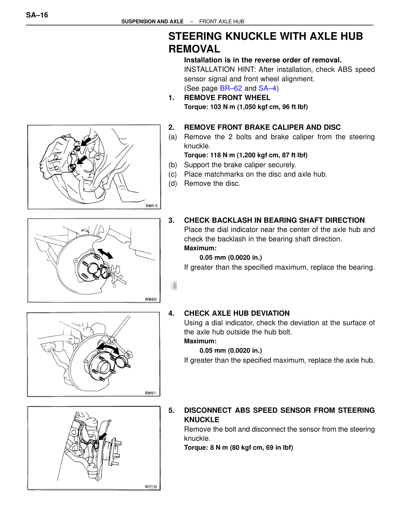 Steering Knuckle with Axle Hub Removal — MK4 Supra Suspension & Axle, page 16