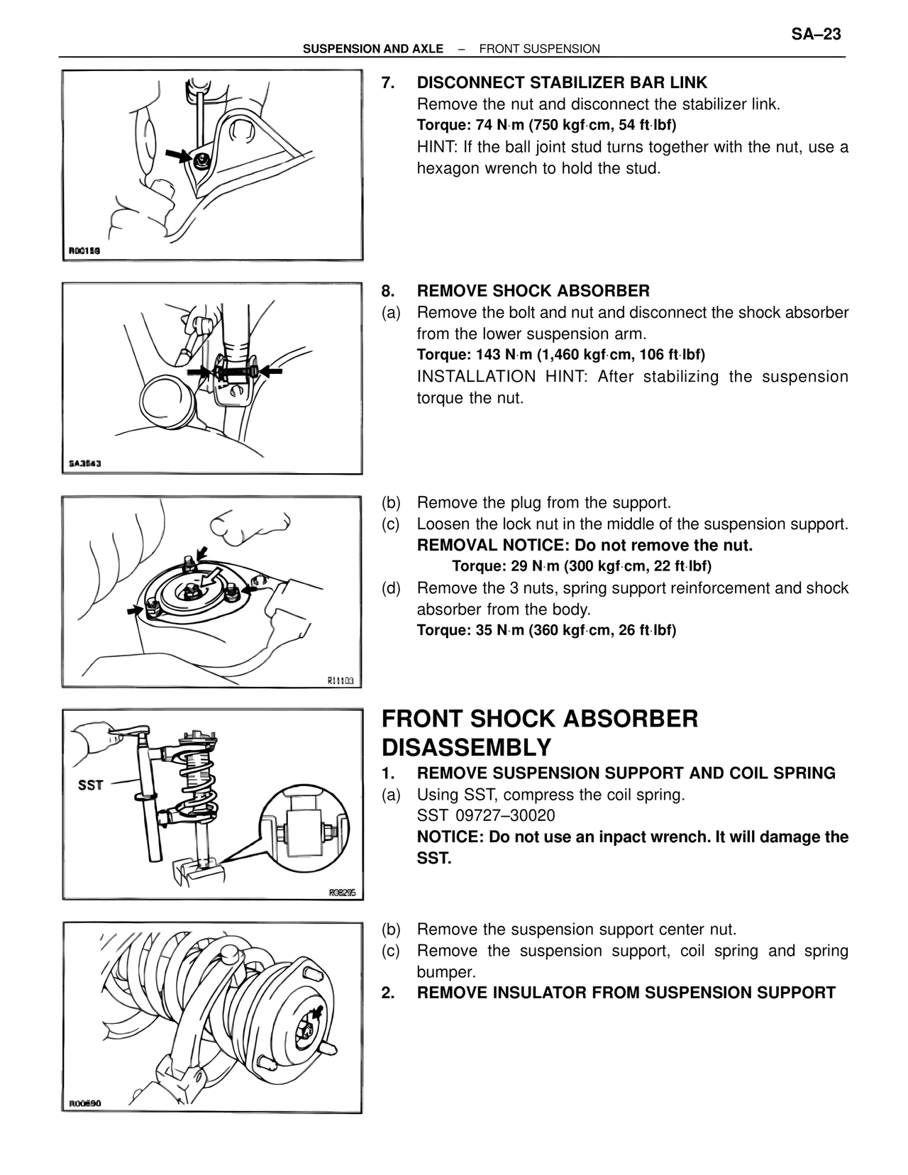 Front Shock Absorber Disassembly — MK4 Supra Suspension & Axle, page 23