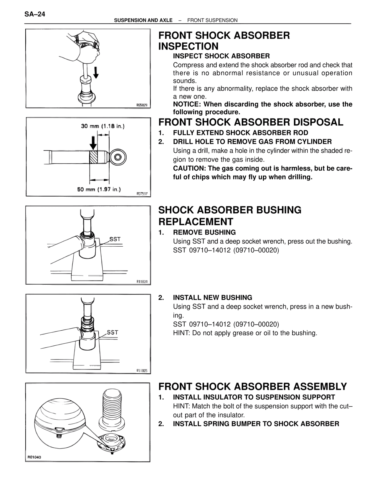 Front Shock Absorber Inspection — MK4 Supra Suspension & Axle, page 24