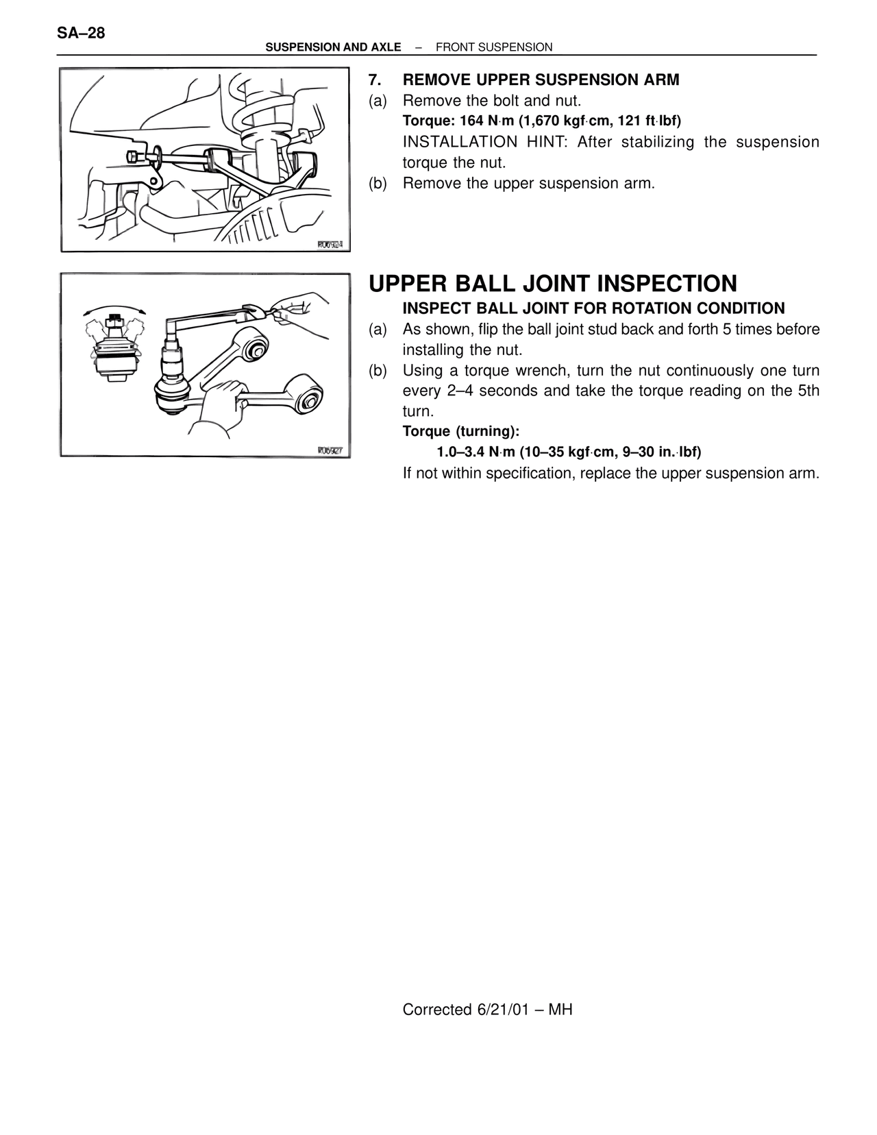 Upper Ball Joint Inspection — MK4 Supra Suspension & Axle, page 28