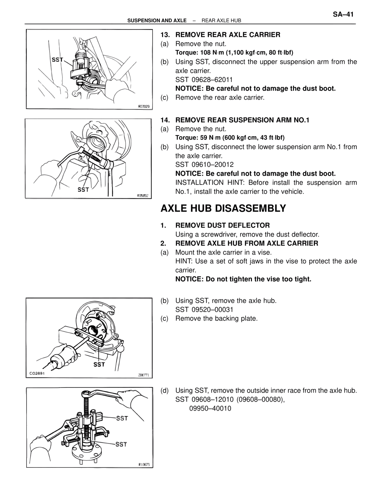 Axle Hub Disassembly — MK4 Supra Suspension & Axle, page 41