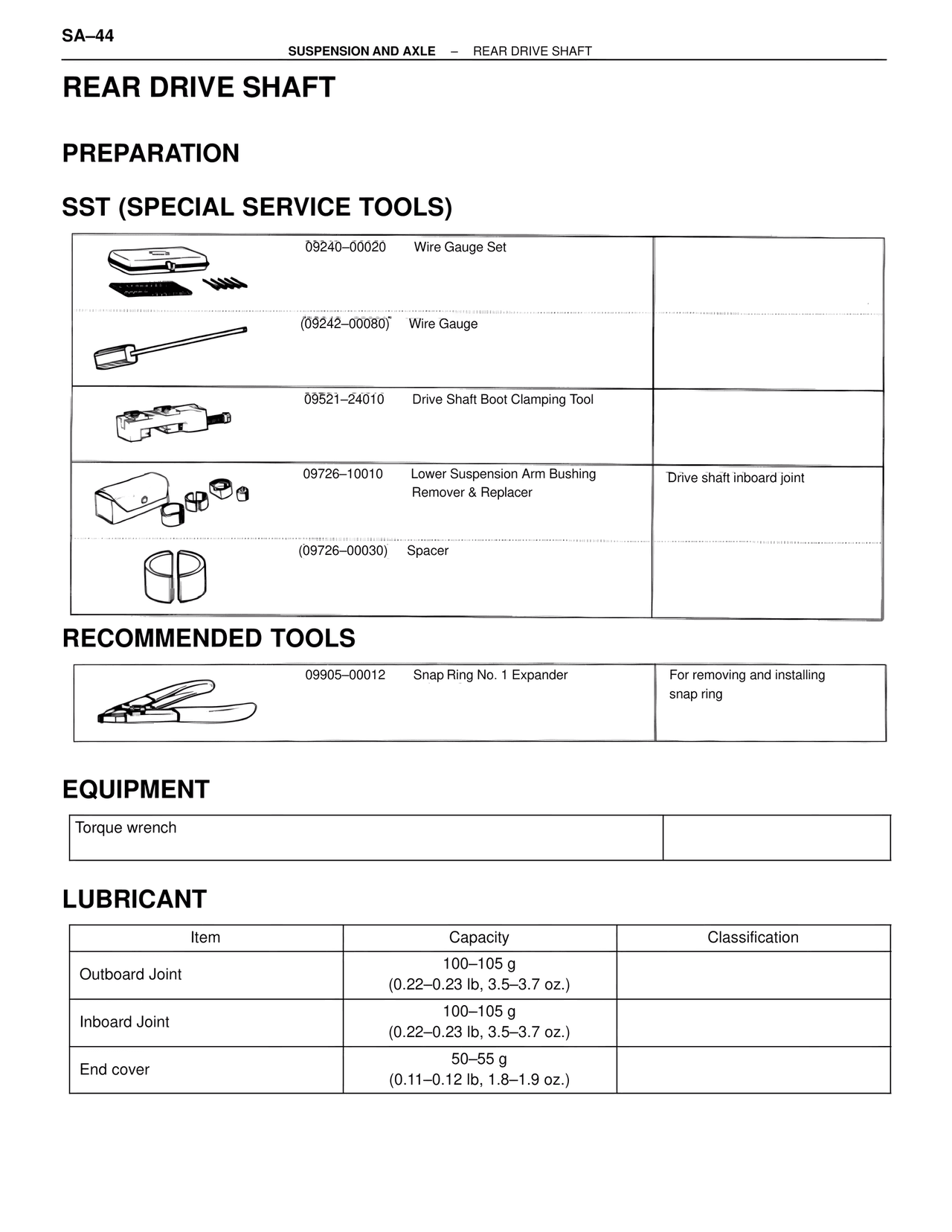 Rear Drive Shaft — MK4 Supra Suspension & Axle, page 44