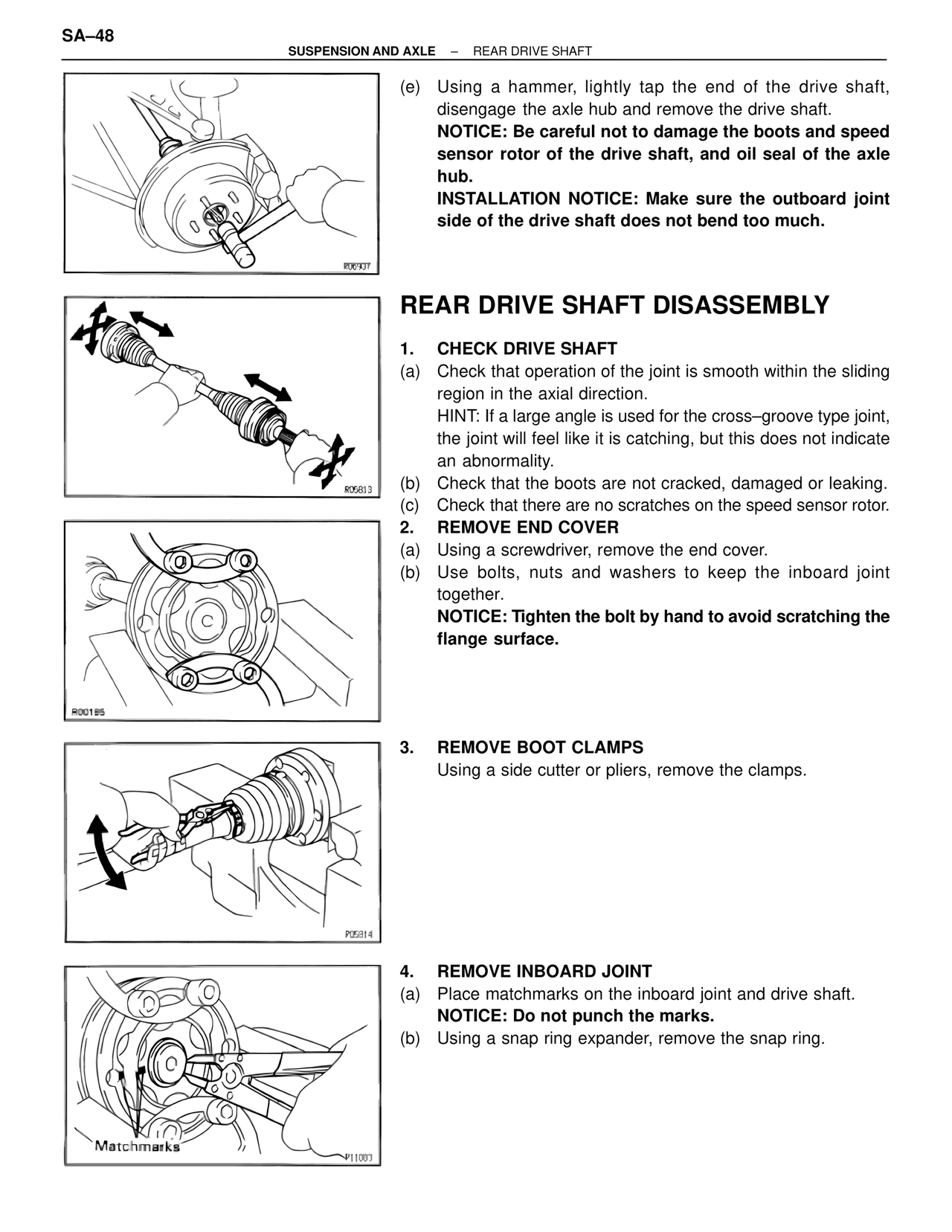 Rear Drive Shaft Disassembly — MK4 Supra Suspension & Axle, page 48