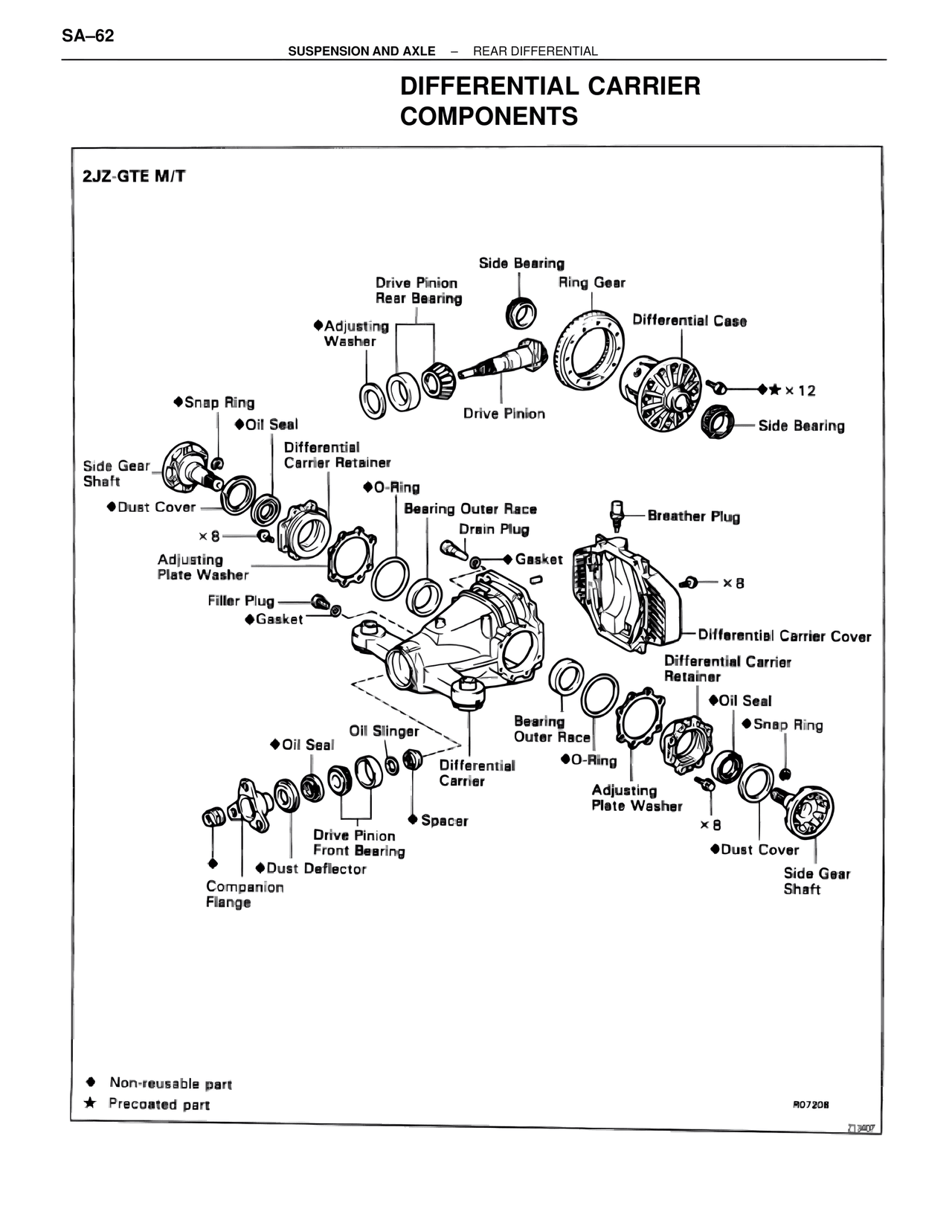 Differential Carrier Components — MK4 Supra Suspension & Axle, page 62