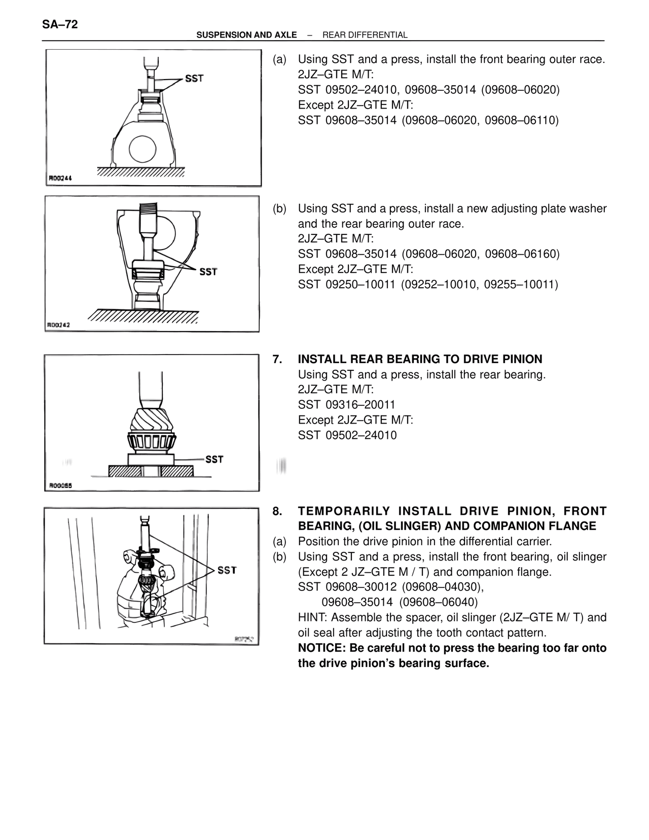 Suspension & Axle — MK4 Supra Suspension & Axle, page 72