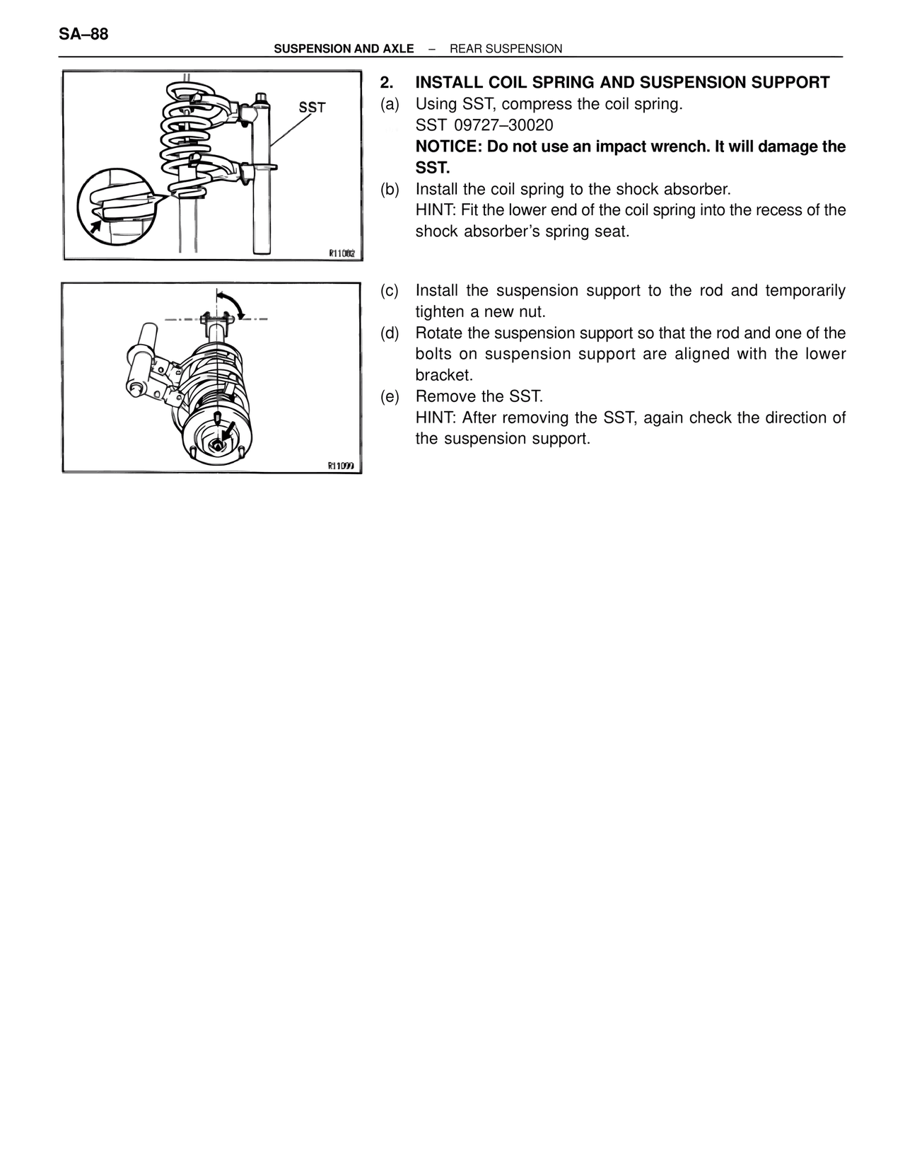 Install Coil Spring and Suspension Support — MK4 Supra Suspension & Axle, page 88