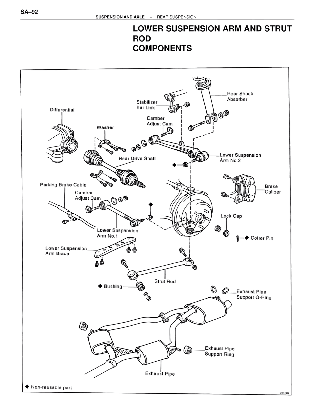 Lower Suspension Arm and Strut Rod Components — MK4 Supra Suspension & Axle, page 92