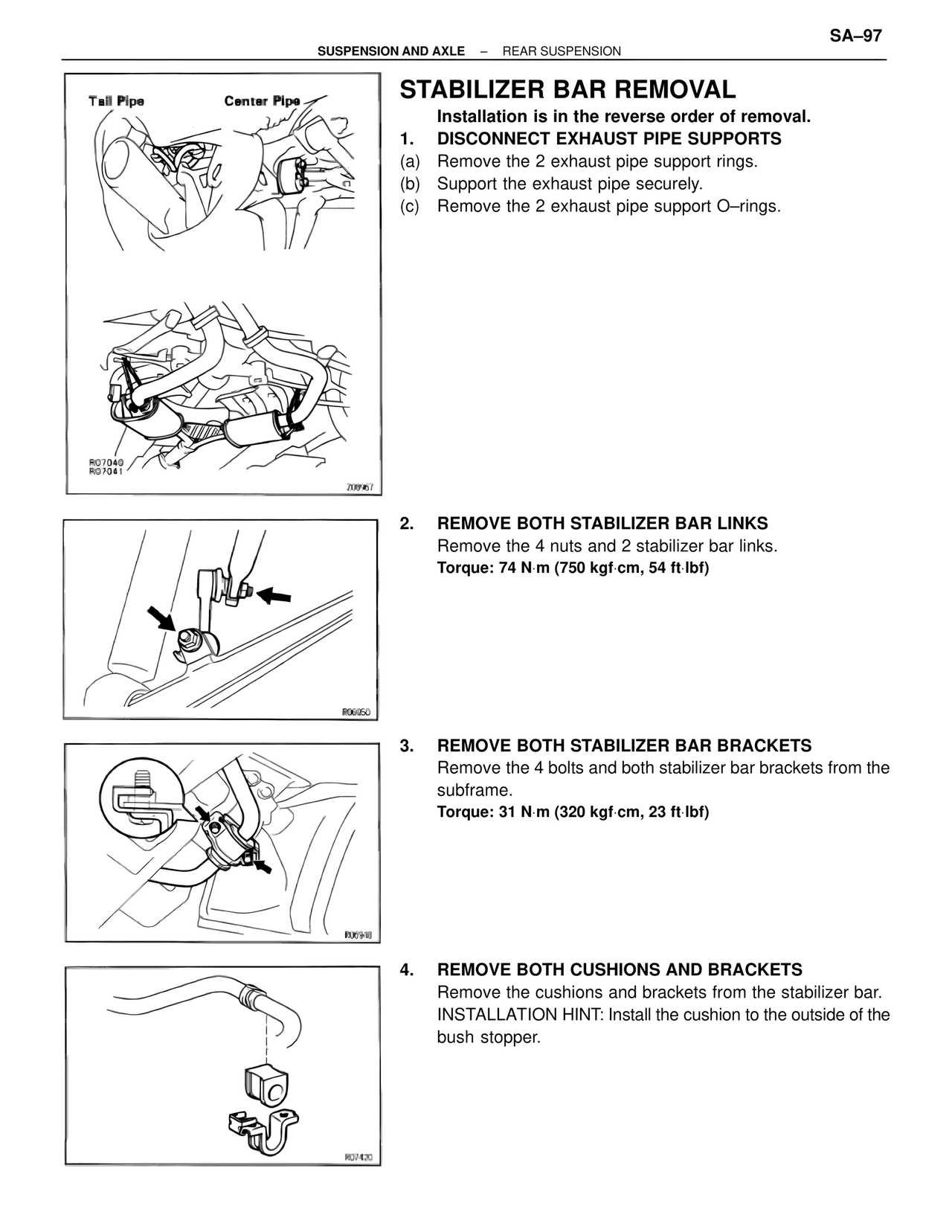Stabilizer Bar Removal — MK4 Supra Suspension & Axle, page 97