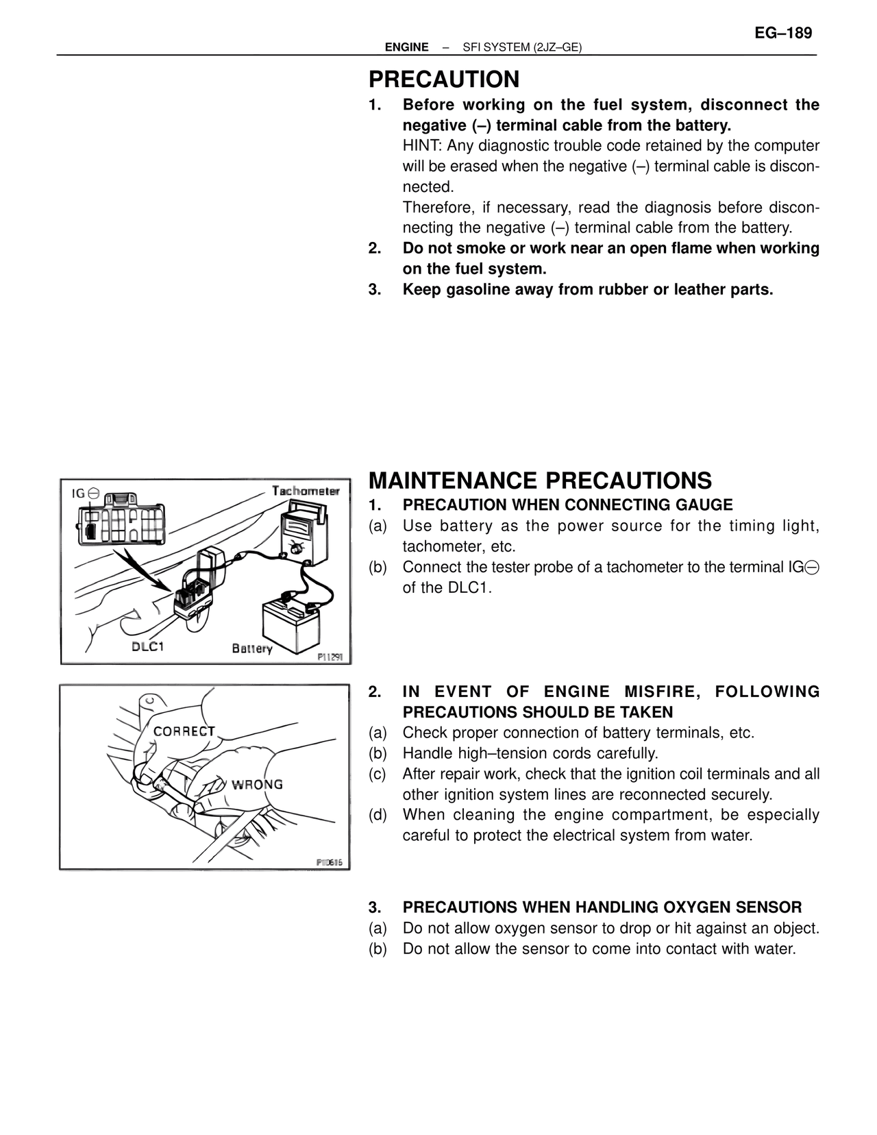 Precaution — MK4 Supra SFI System 2JZ-GE, page 3