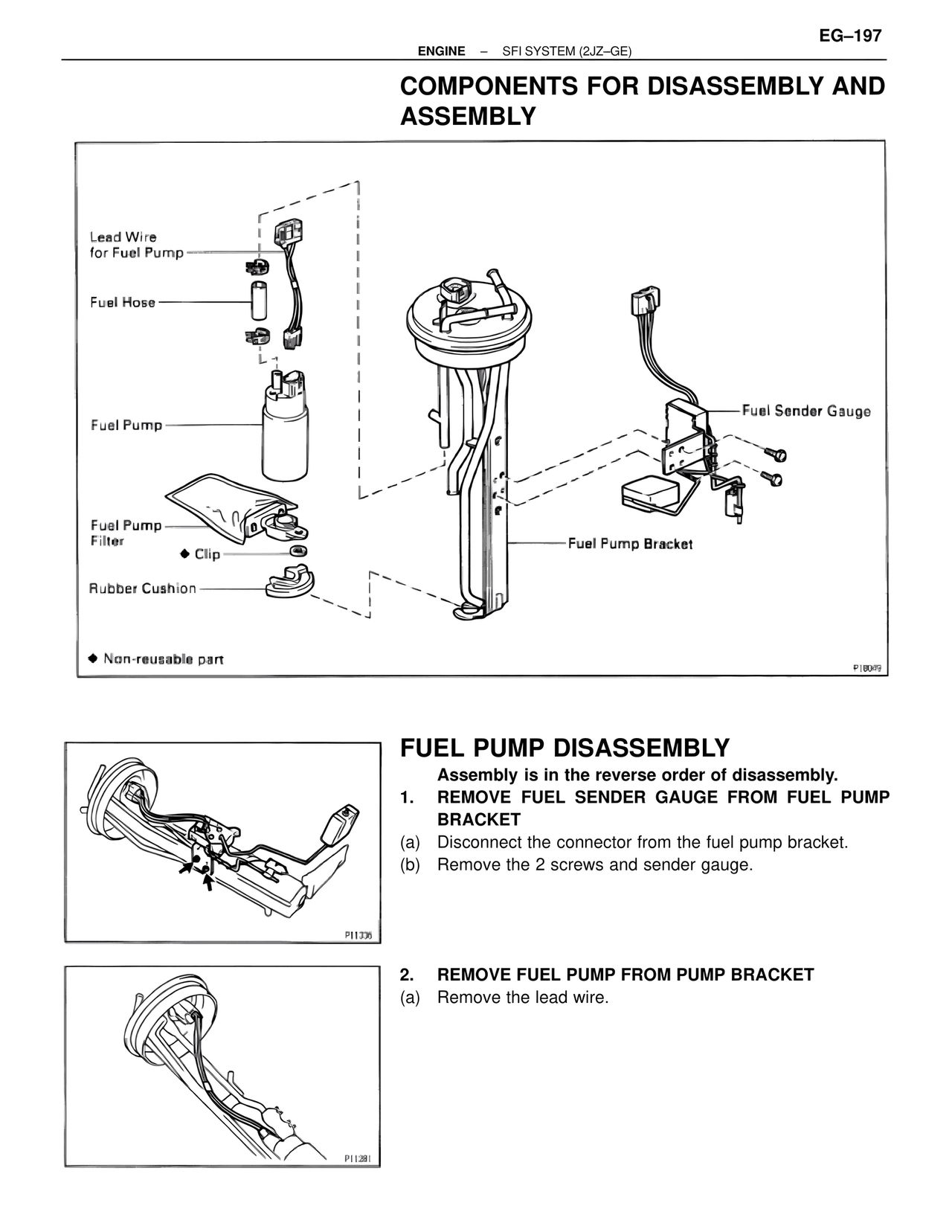 Components for Disassembly and Assembly — MK4 Supra SFI System 2JZ-GE, page 11