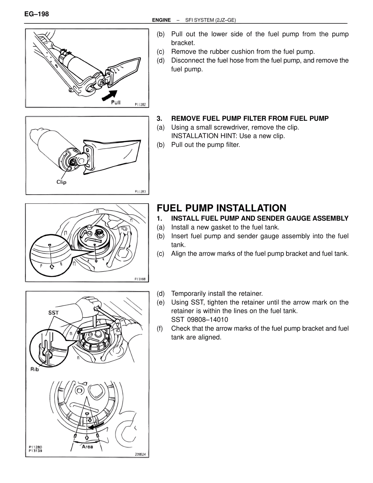 Fuel Pump Installation — MK4 Supra SFI System 2JZ-GE, page 12