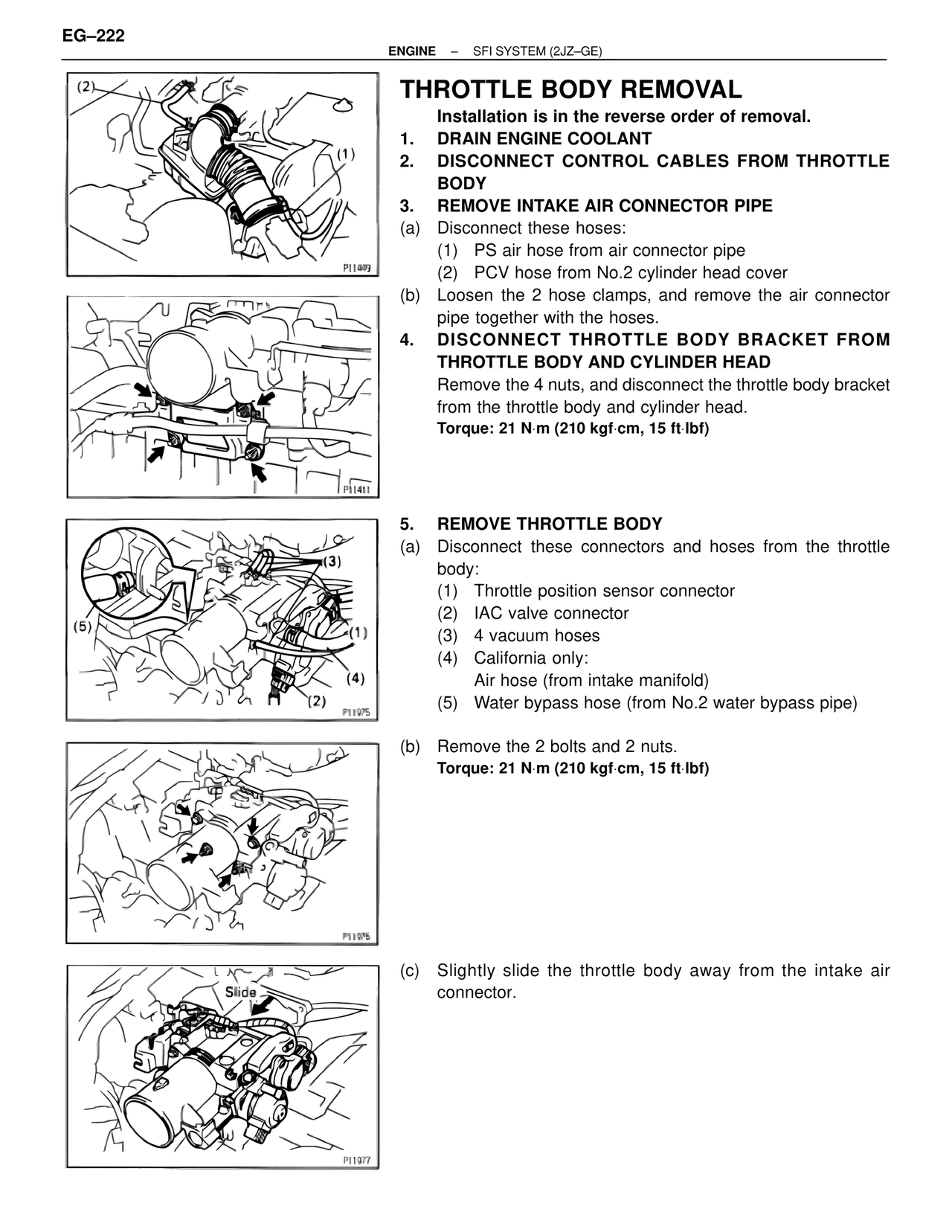 Throttle Body Removal — MK4 Supra SFI System 2JZ-GE, page 36