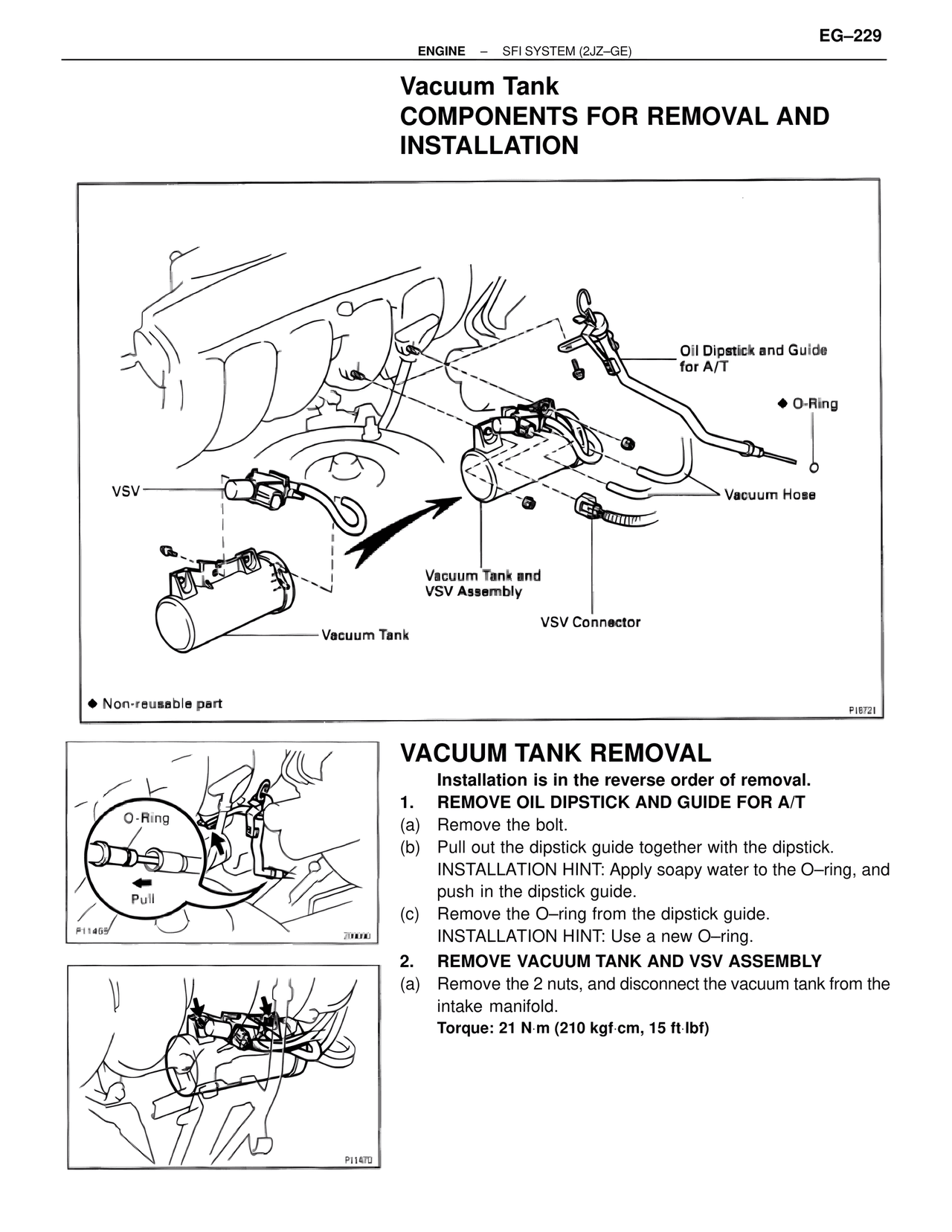 Vacuum Tank Components for Removal and Installation — MK4 Supra SFI System 2JZ-GE, page 43