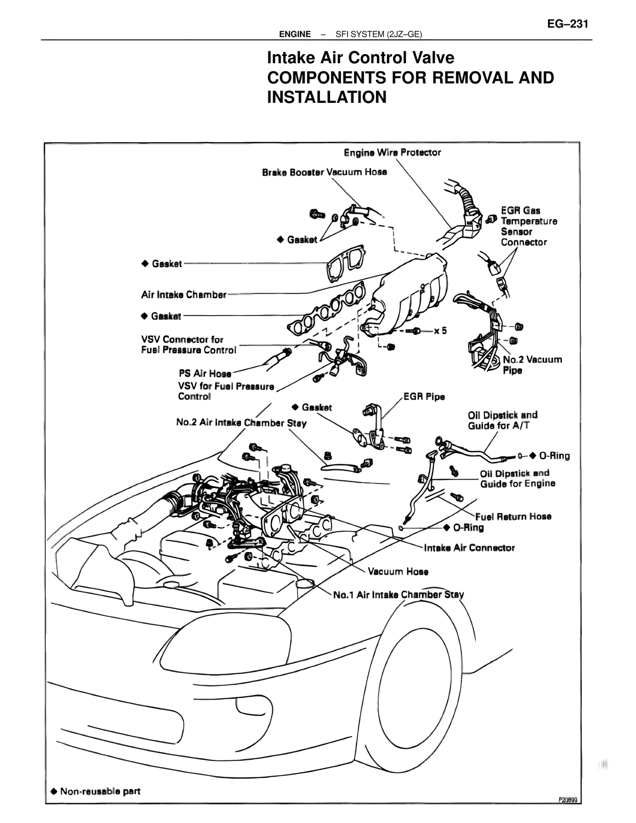 Intake Air Control Valve Components for Removal and Installation — MK4 Supra SFI System 2JZ-GE, page 45