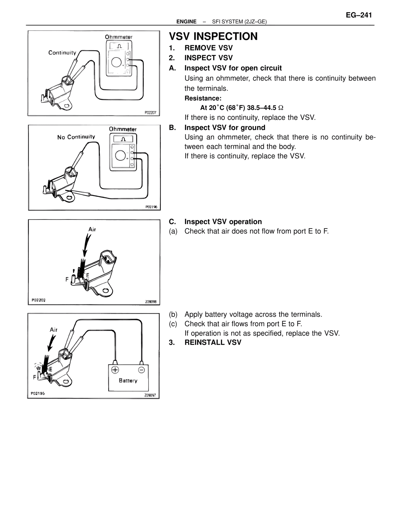 VSV Inspection — MK4 Supra SFI System 2JZ-GE, page 55
