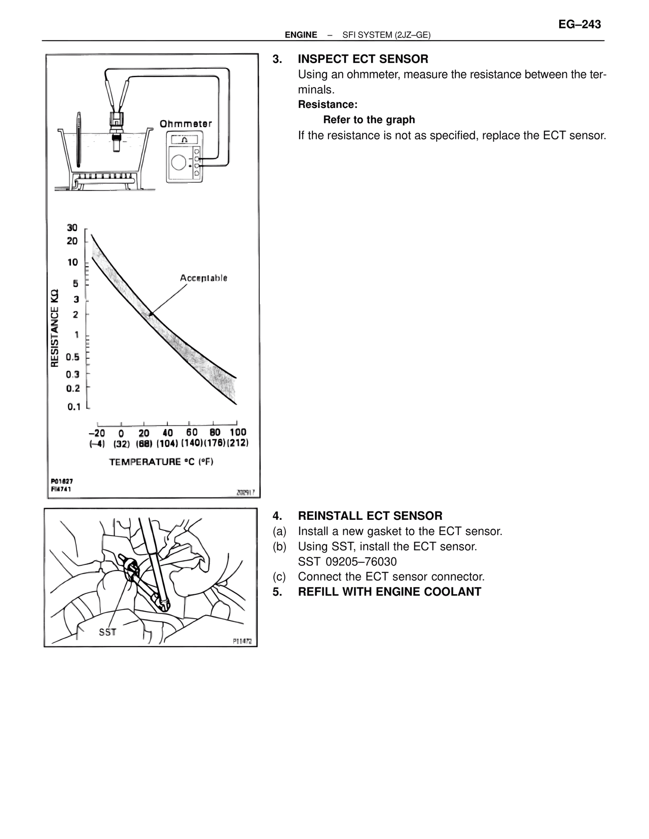 Inspect ECT Sensor — MK4 Supra SFI System 2JZ-GE, page 57