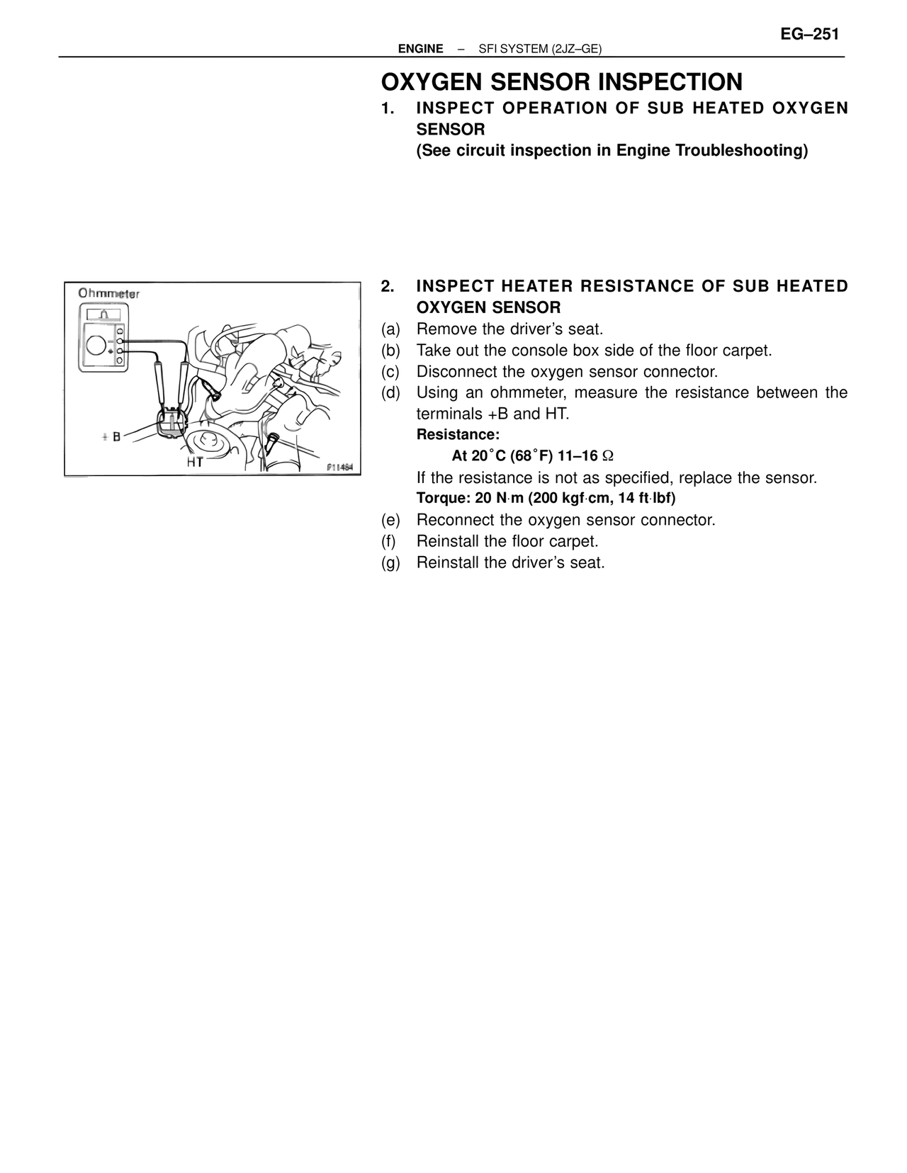 Oxygen Sensor Inspection — MK4 Supra SFI System 2JZ-GE, page 65