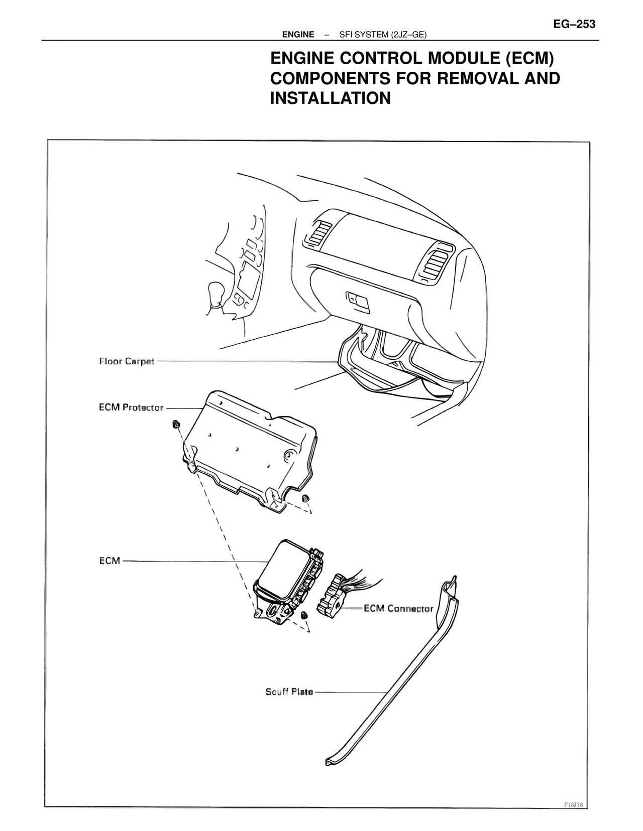 Engine Control Module (ECM) Components for Removal and Installation — MK4 Supra SFI System 2JZ-GE, page 67