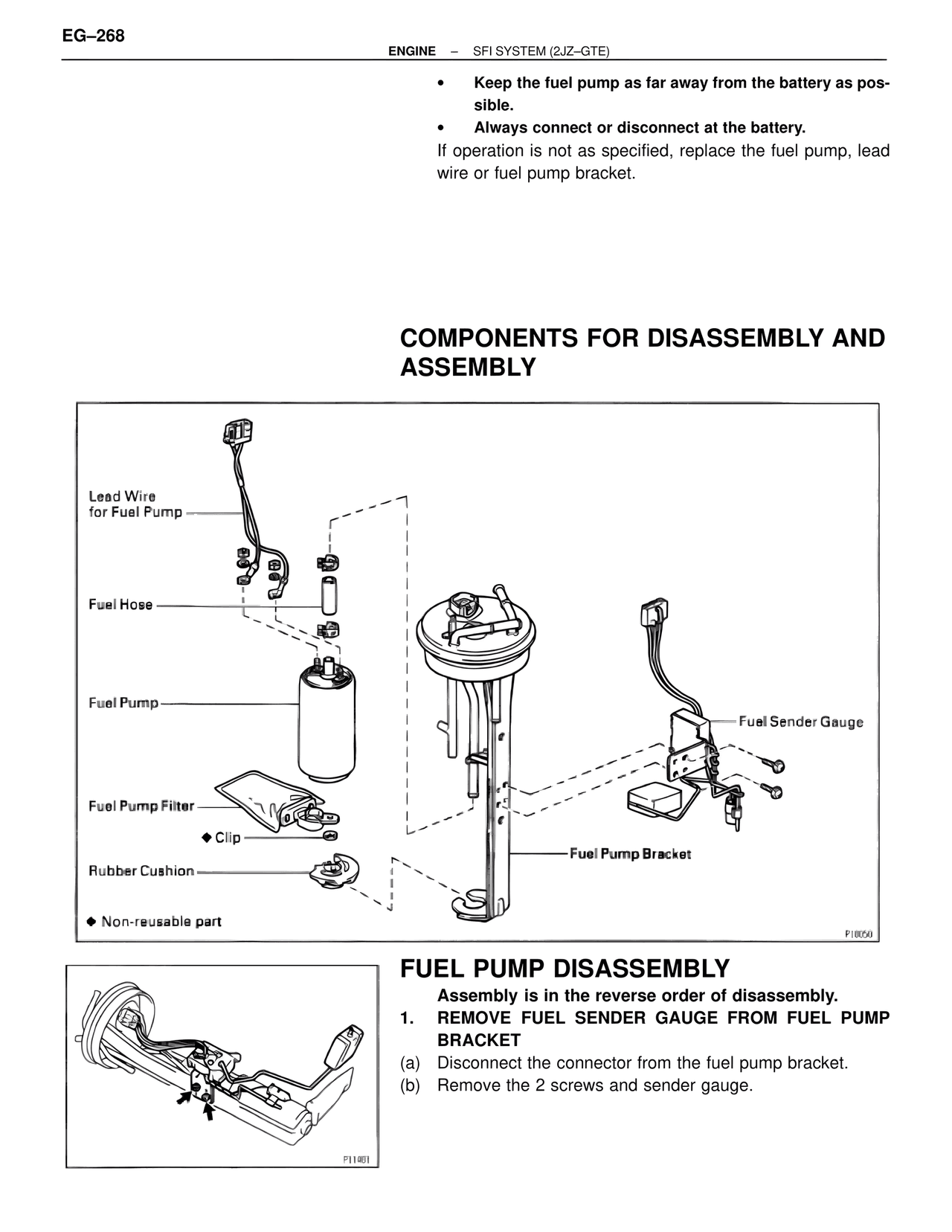 Components for Disassembly and Assembly — MK4 Supra SFI System 2JZ-GTE, page 11